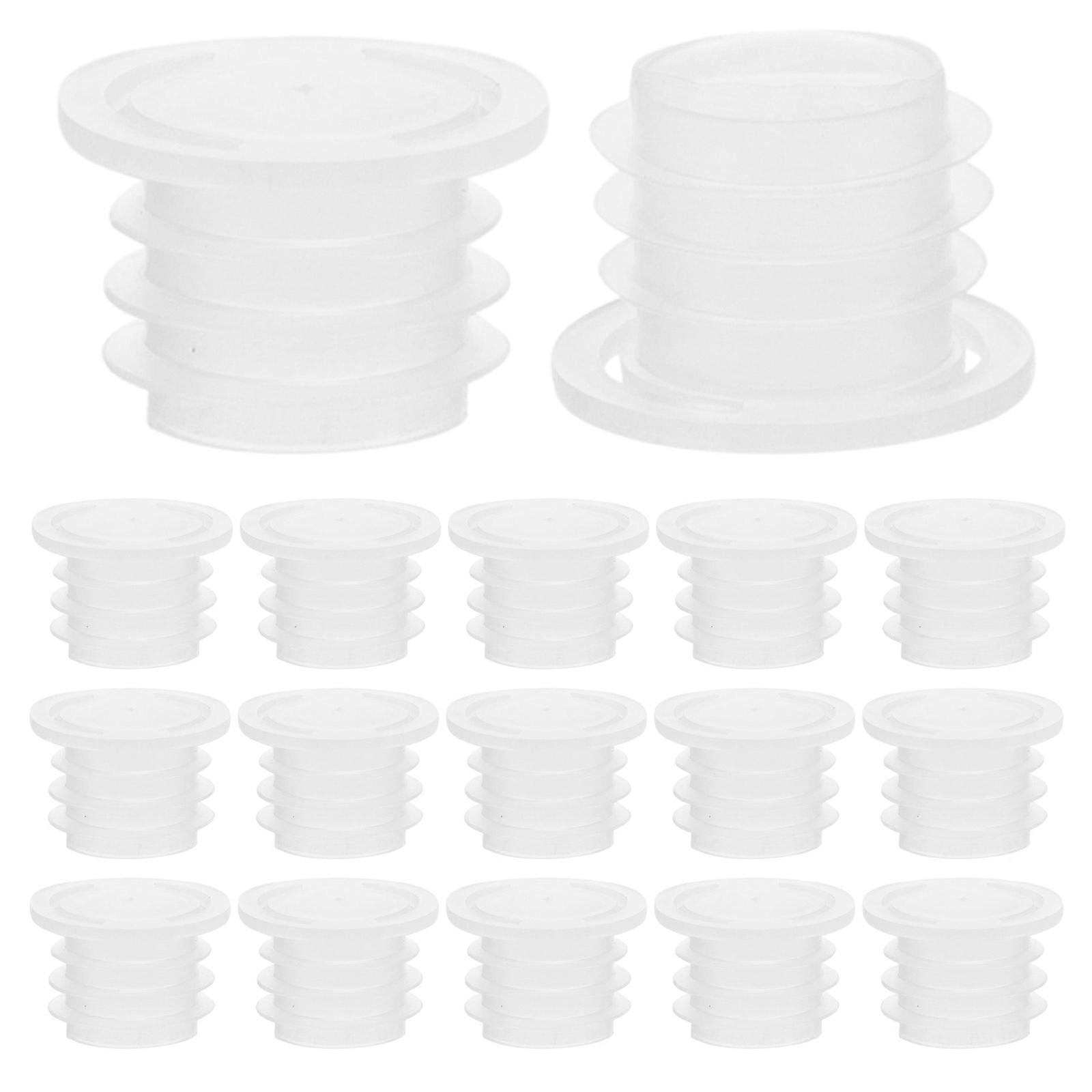 Bottle Lids Sealing Plugs Reusable Replacement Lids For Home Use White 100Pack