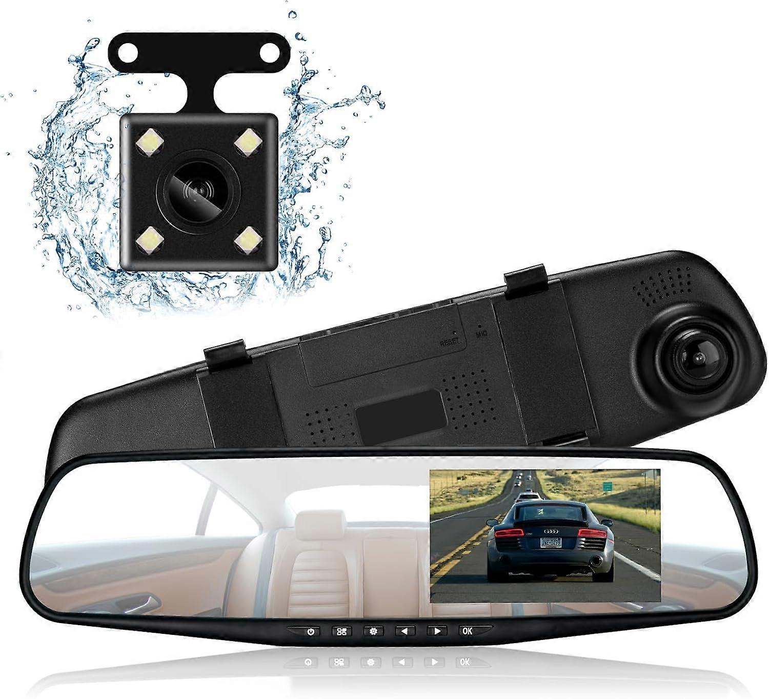 Front    rear driving recorders, rearview mirror display