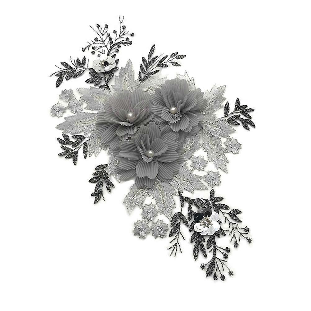 Lace Clothing Patch Flower Patch Sticker for Decoration Pearl Handmade Accessory