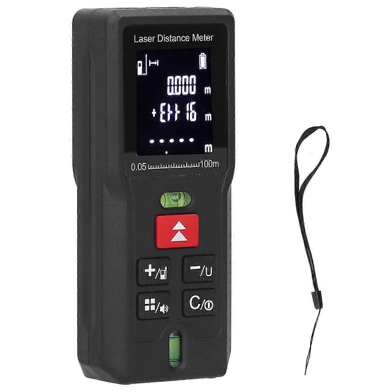 100M HandHeld Laser Rangefinder Portable Digital Distance Meter Measuring Tool for Architects