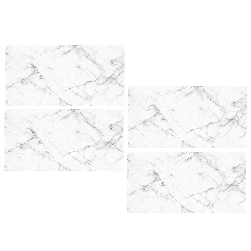 Kitchen Tile Stickers Self Adhesive Waterproof Decorative 4Pcs 30x15cm Light Grey Marble Pattern