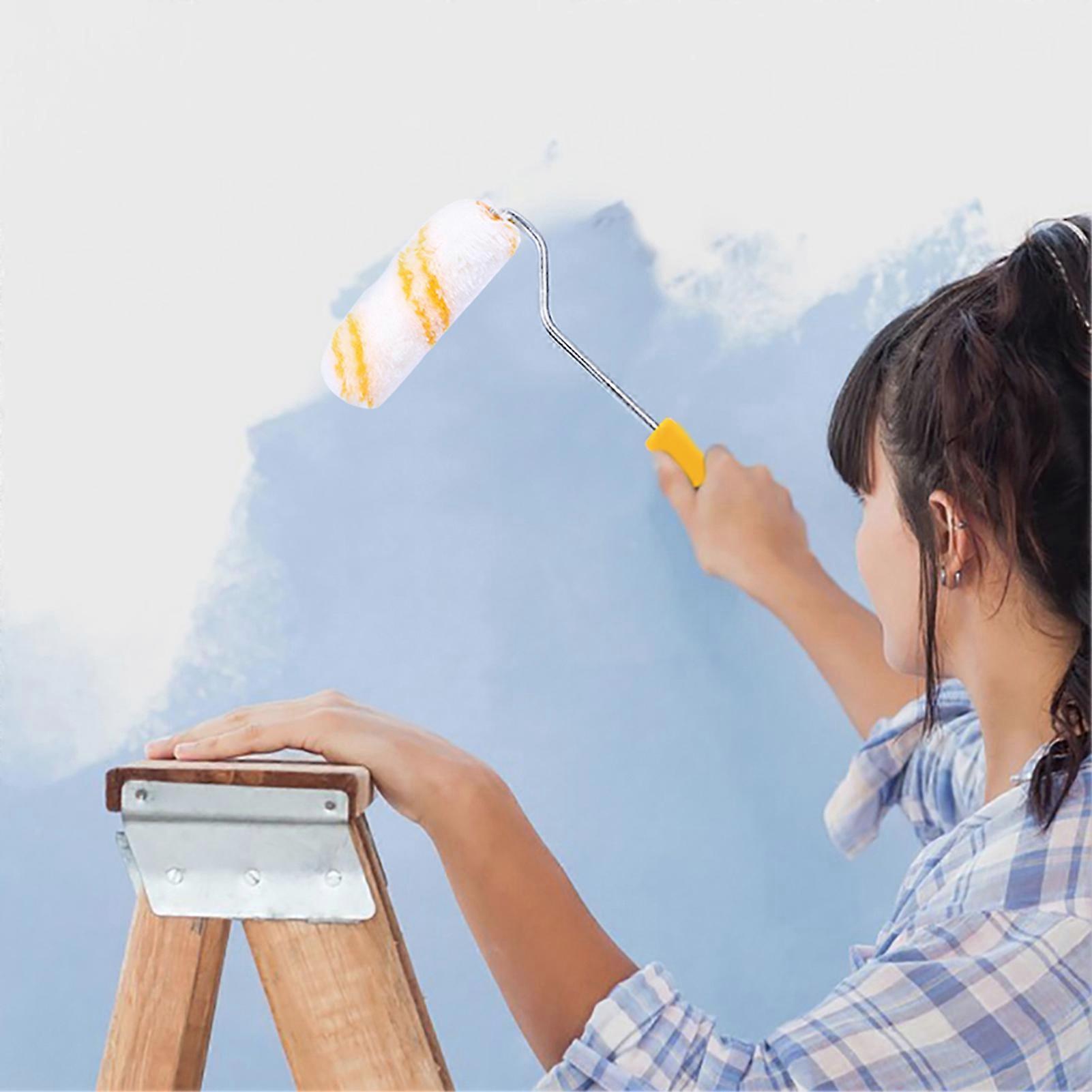 4'' Mini Paint Roller with 10 Replacement Covers, 240mm Handle