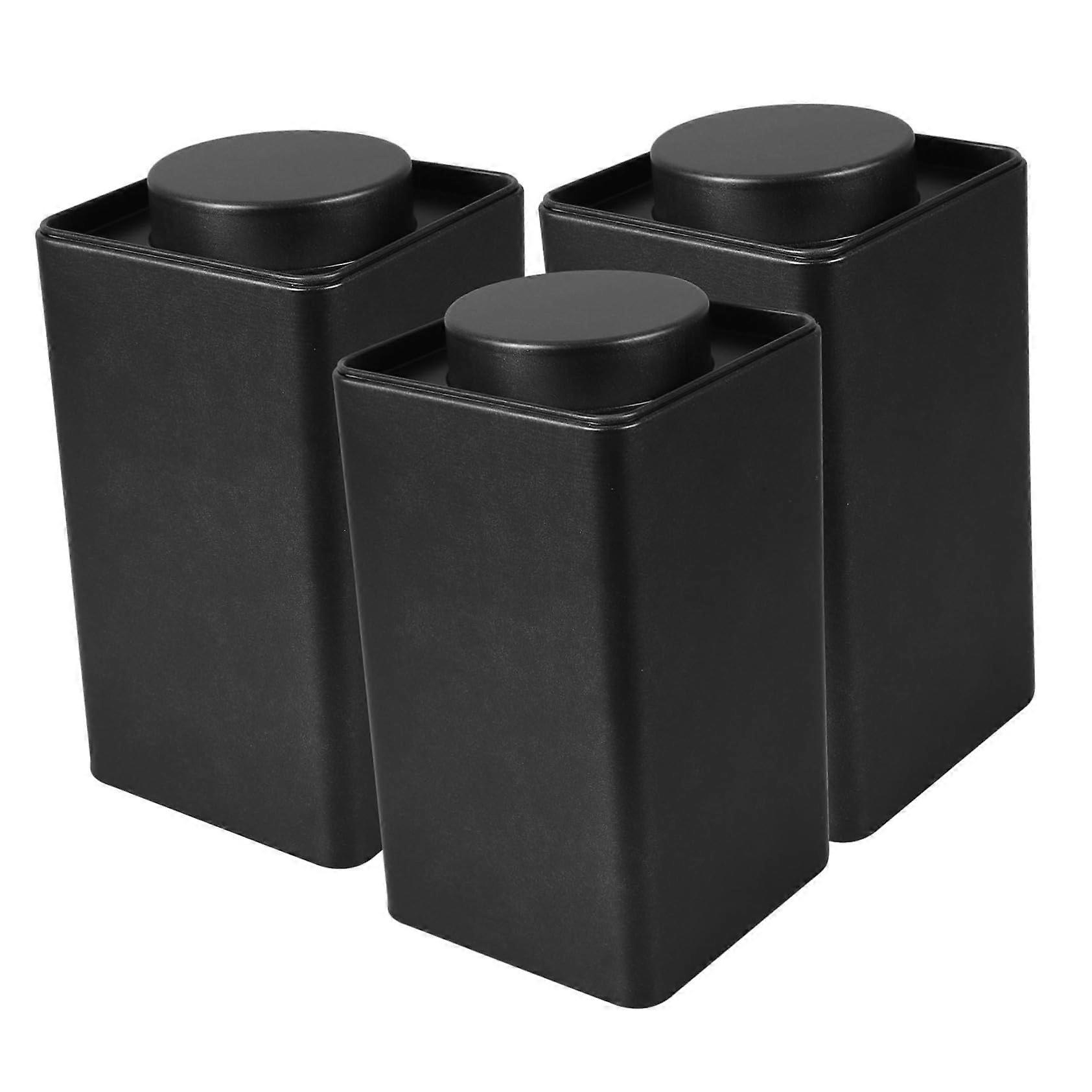 Set di 3 contenitori per il tè in metallo, barattoli ermetici vintage per tè sfuso e bustine di tè, design resistente ed elegante