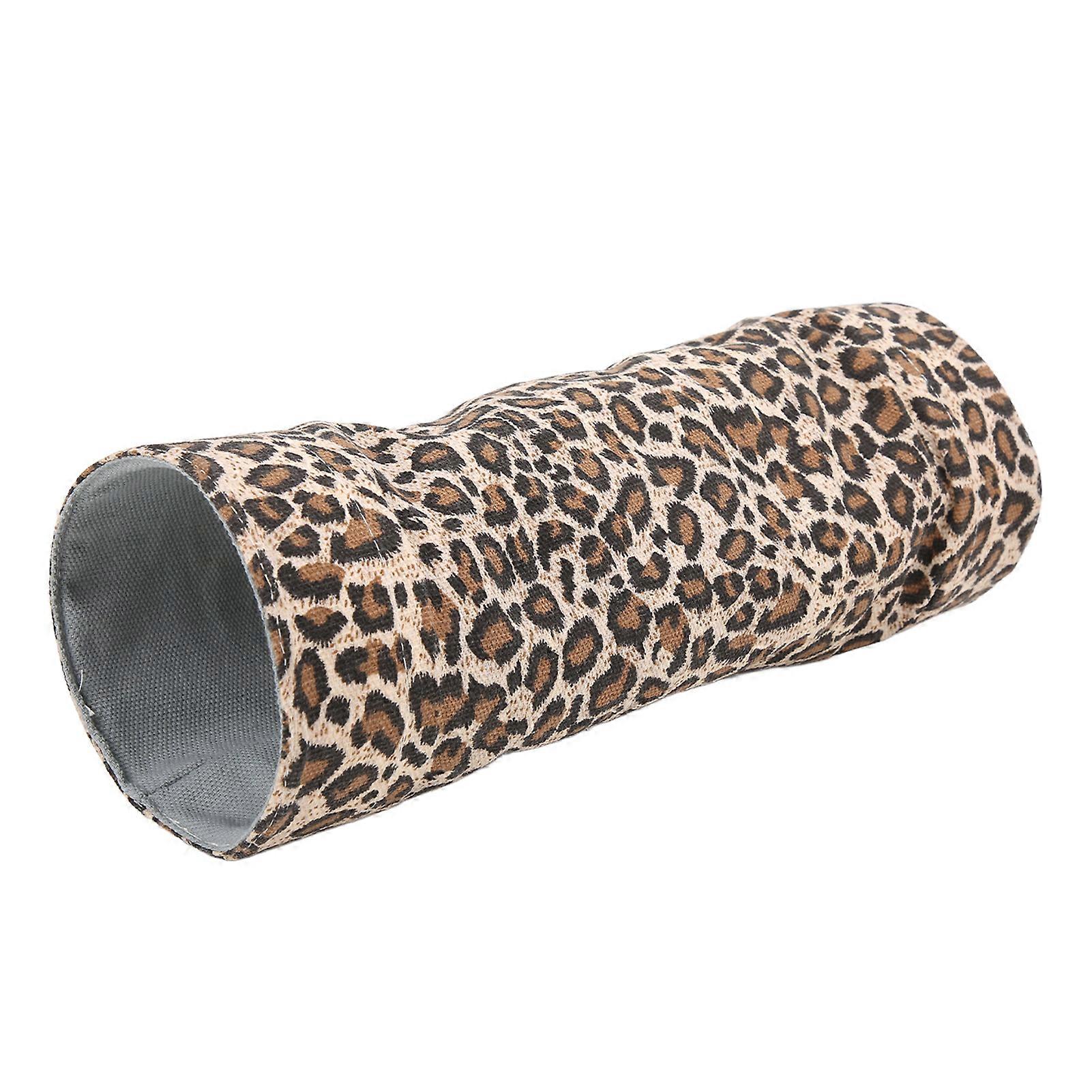 Pets Tunnel 2‑Way Hamster Playing Tunnel and Tubes with Leopard Pattern for Small Animals2‑Way