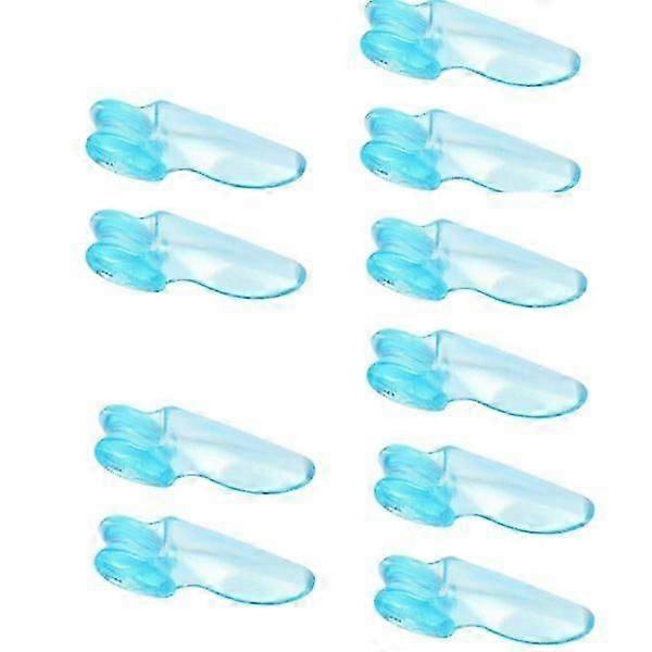 10 bunion correction pads with separator for big toe blue
