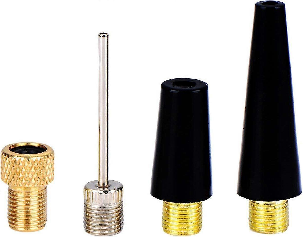 4-Pack Bicycle Pump Adapter Needle Valve Kit Needle Nozzle Adapter Kit