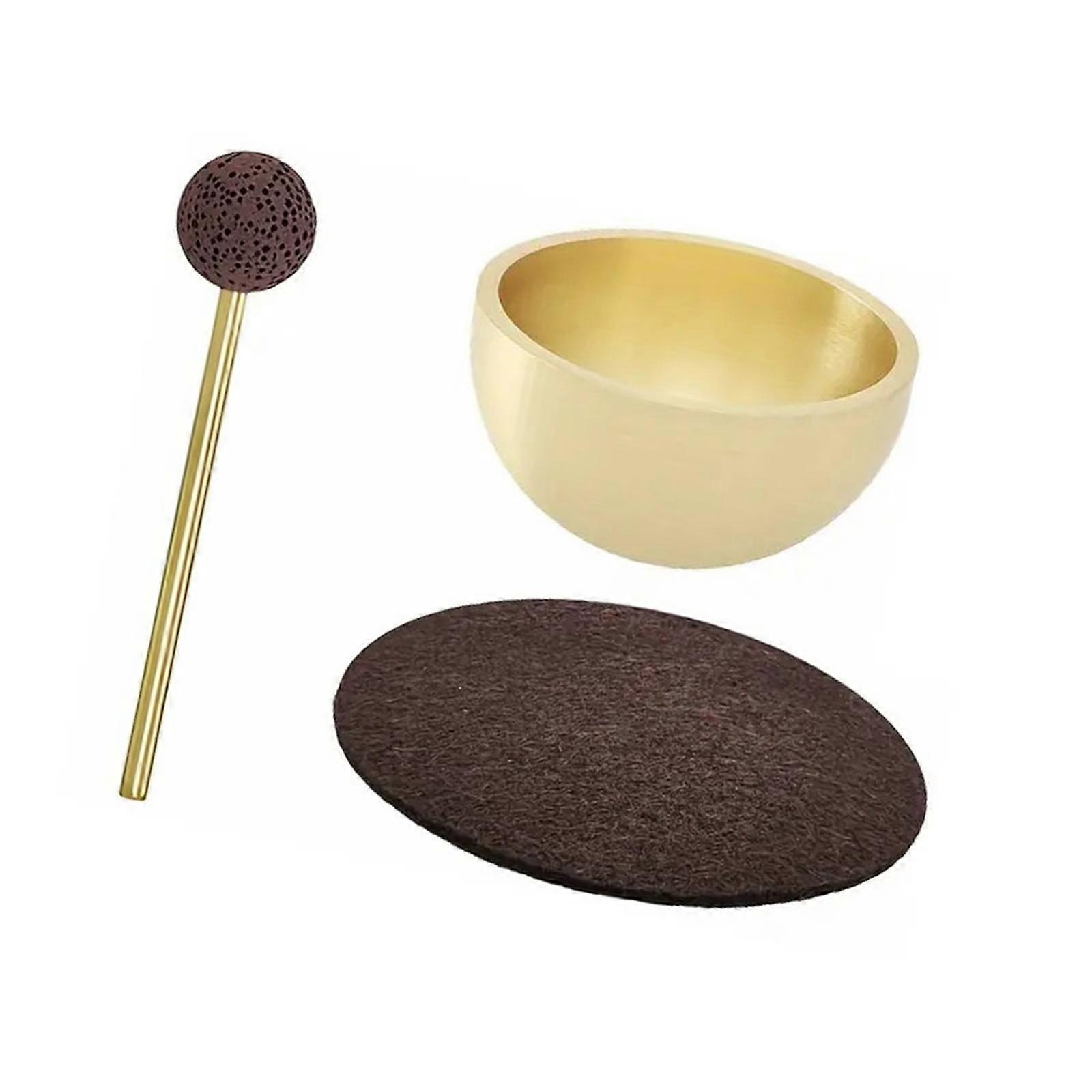 Mini Meditation Sound Bowl Kit Polished Surface with Mallet and Cushion