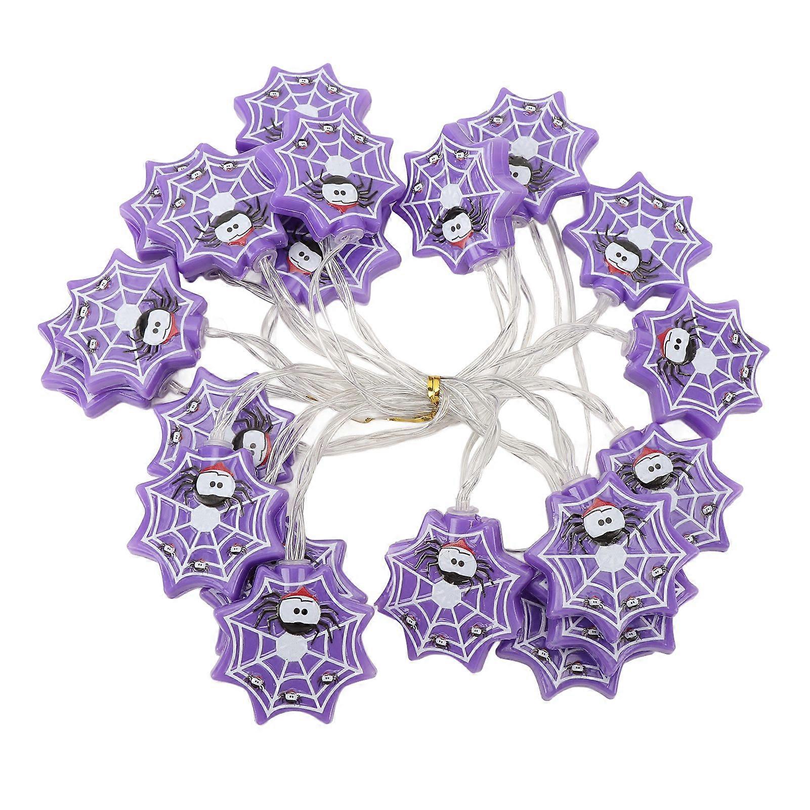 2025 Latest Model  Spiderweb Lights String 20 LEDs Water Proof USB Port Purple