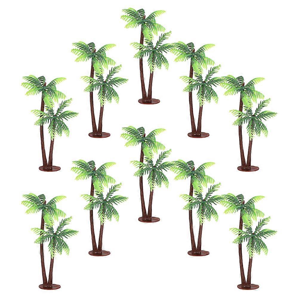 10pcs Premium Simulation Coconut Trees Faux Coconut Trees Fake Coconut Trees
