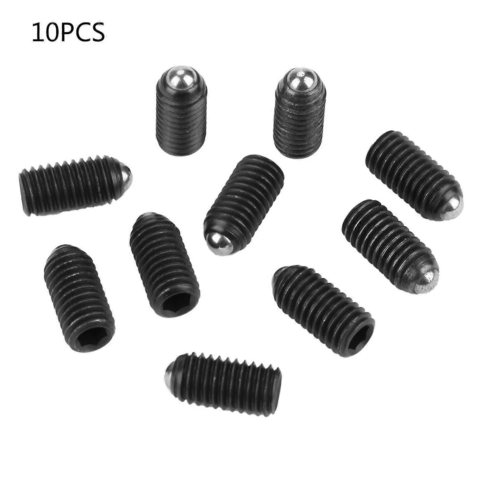 Conjunto de 10 êmbolos de mola e esfera de aço carbono com rosca M8 sextavada (M8*16)