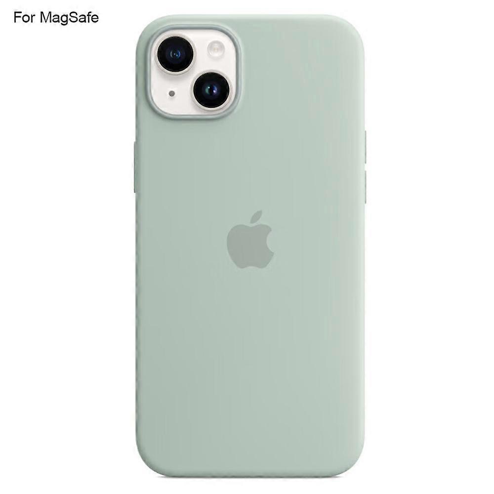 For iPhone 14 Plus Case Compatible with MagSafe Liquid Silicone Phone Back Cover [Induction Popover]