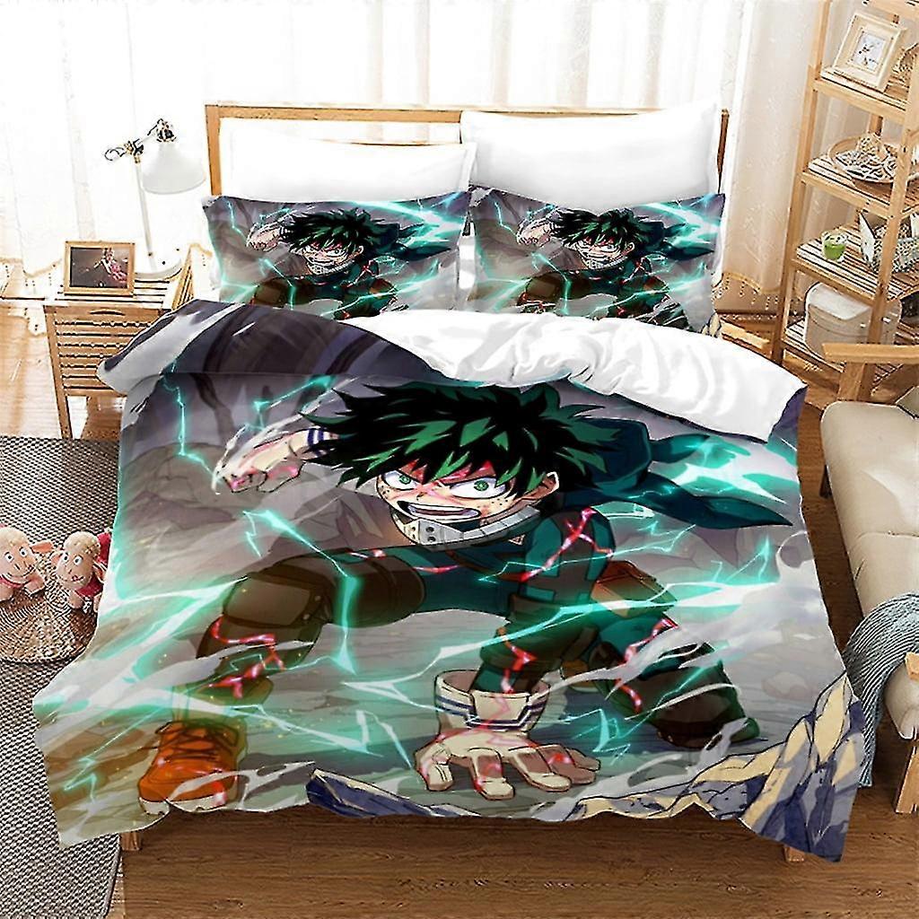 My Hero Academia Bedding Set for Twin Full Queen King Size - Features Action Figures with 1 Duvet Cover and 2 Pillow Cases
