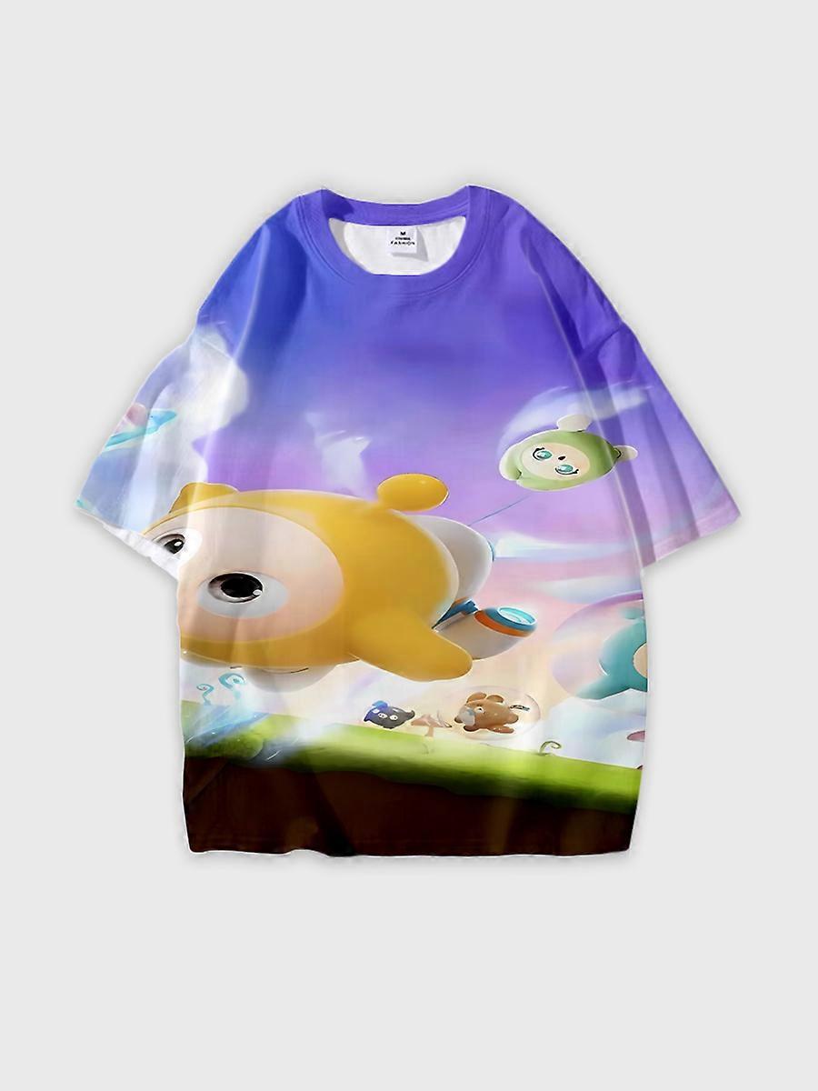 T-shirt round neck Pattern loose short sleeve JW1935