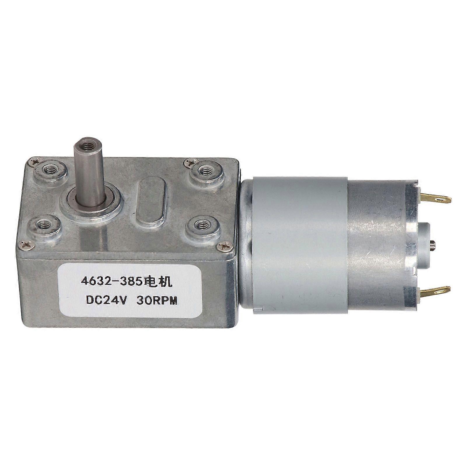 30RPM DC Worm Gear Motor Self Locking Function Rectangular Speed Reduction Geared Motor DC24V