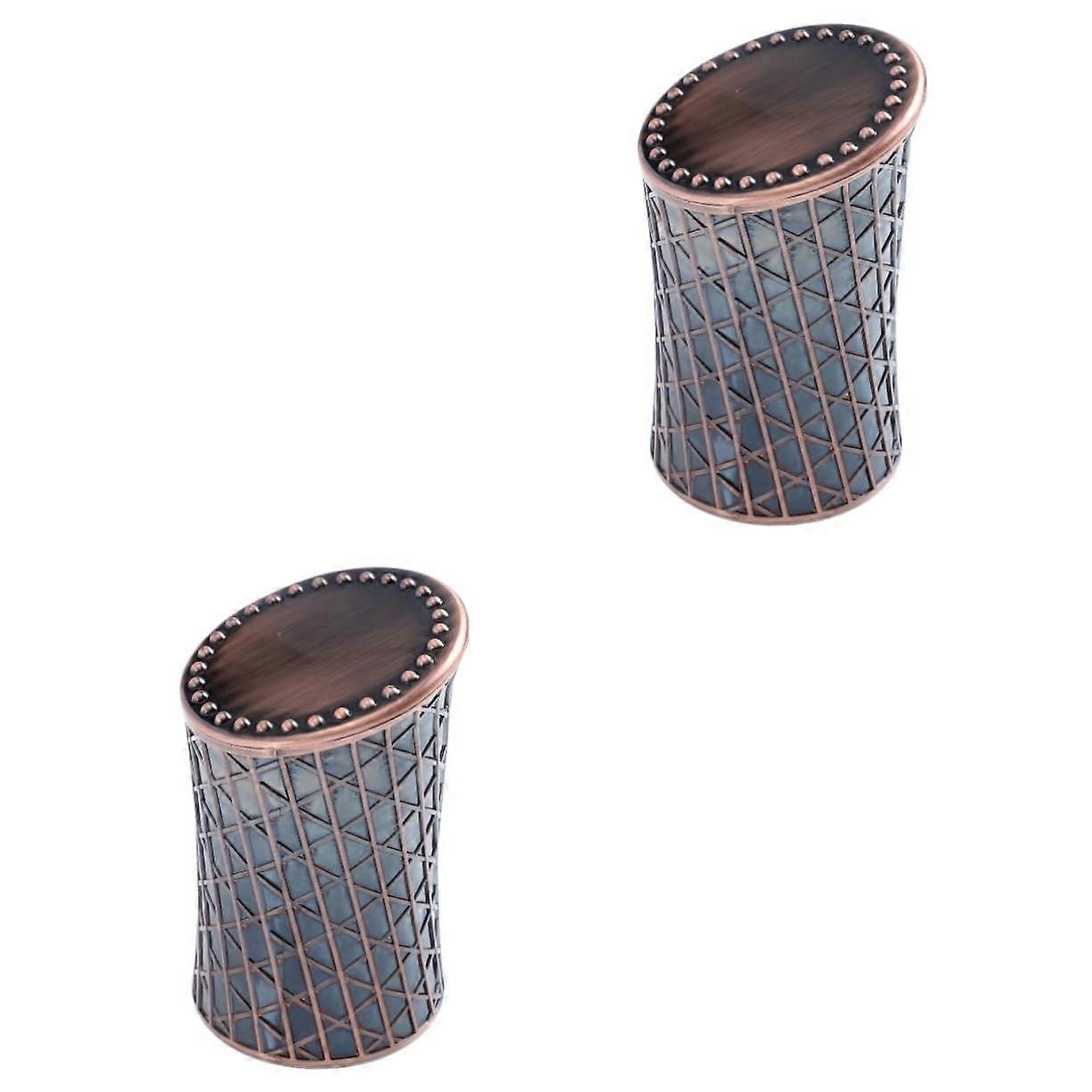 Retro Cube Holder Pack of 2 - Unique ABS Decorative Game Bar Accessories for Entertainment and Coffee Tables