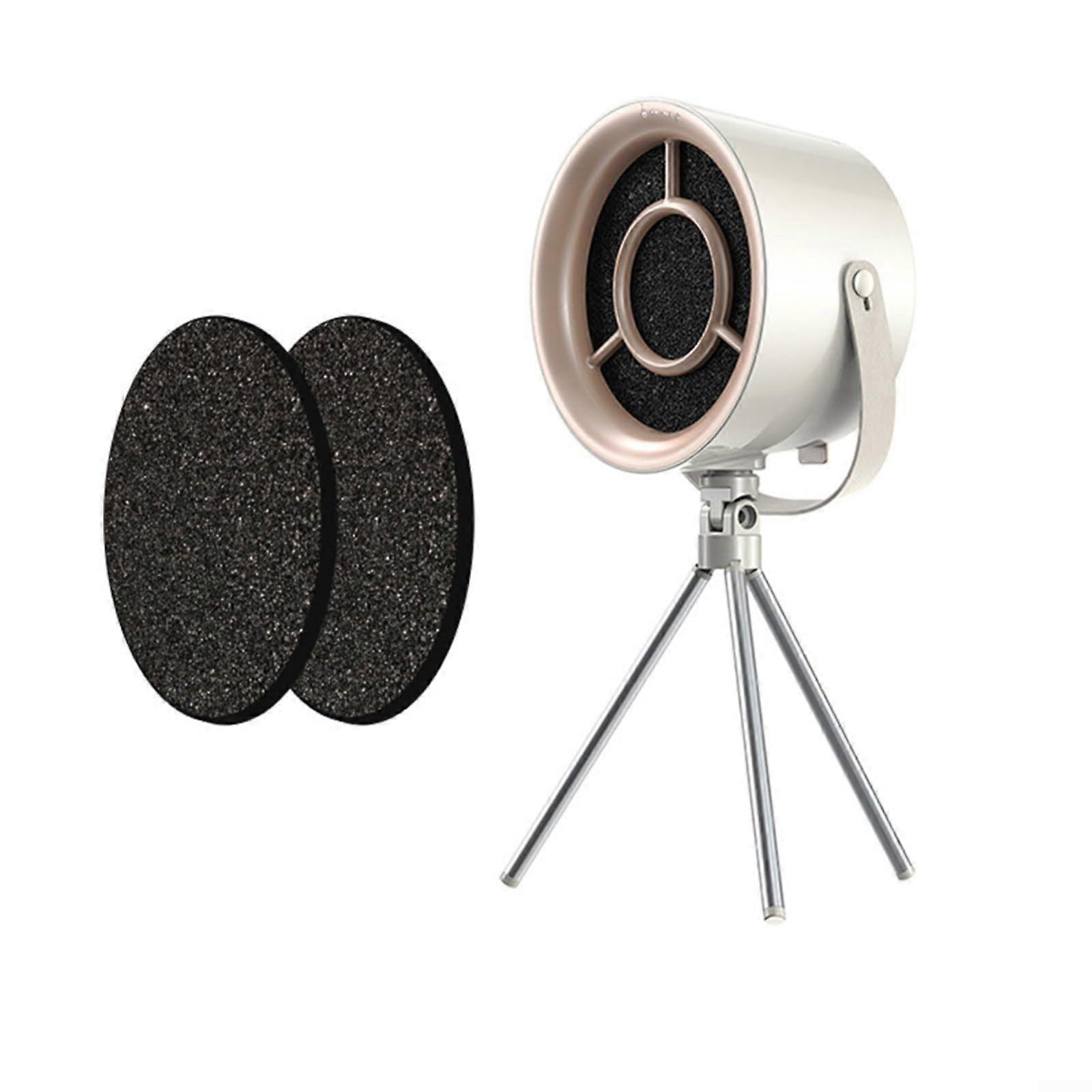 Portable Cooker Hood with 3 Speeds, Tripod and 2 Filters for Home, Camping (White)