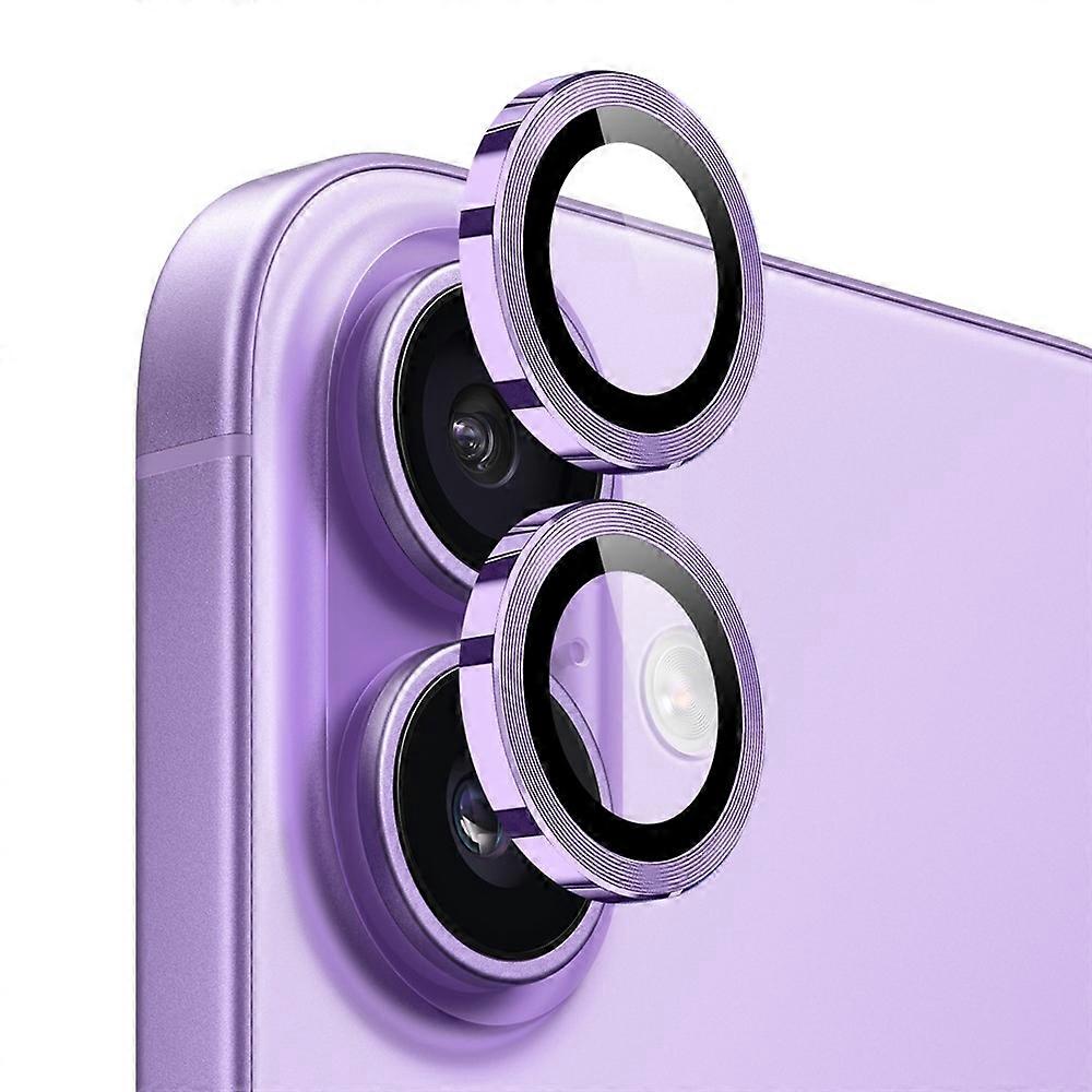 NORTHJO 1 iPhone 17用1セット強化ガラスカメラレンズフィルムCD静脈メタルリングレンズガードパープル