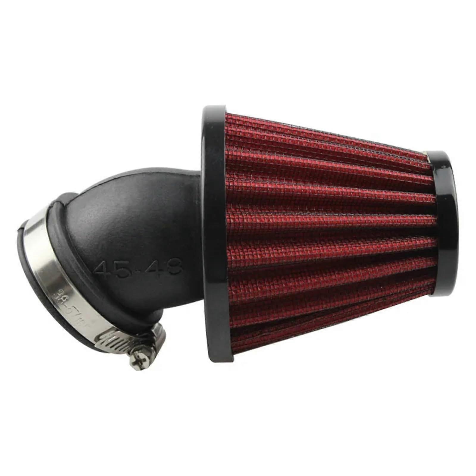 Luftfilter Motorrad 48MM Pilzkopf-Luftfilterelement Hoher Luftstrom 45-Grad-Bogen-Ansaugfilter 28-48mm Kompatibel