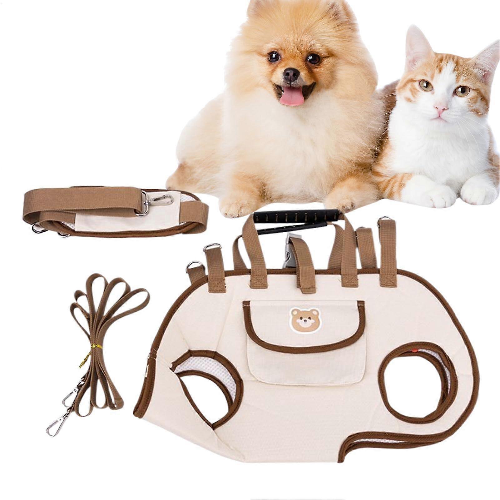 Pet carrier bag, waterproof, with shoulder strap, for hiking, walking, camping, small animals