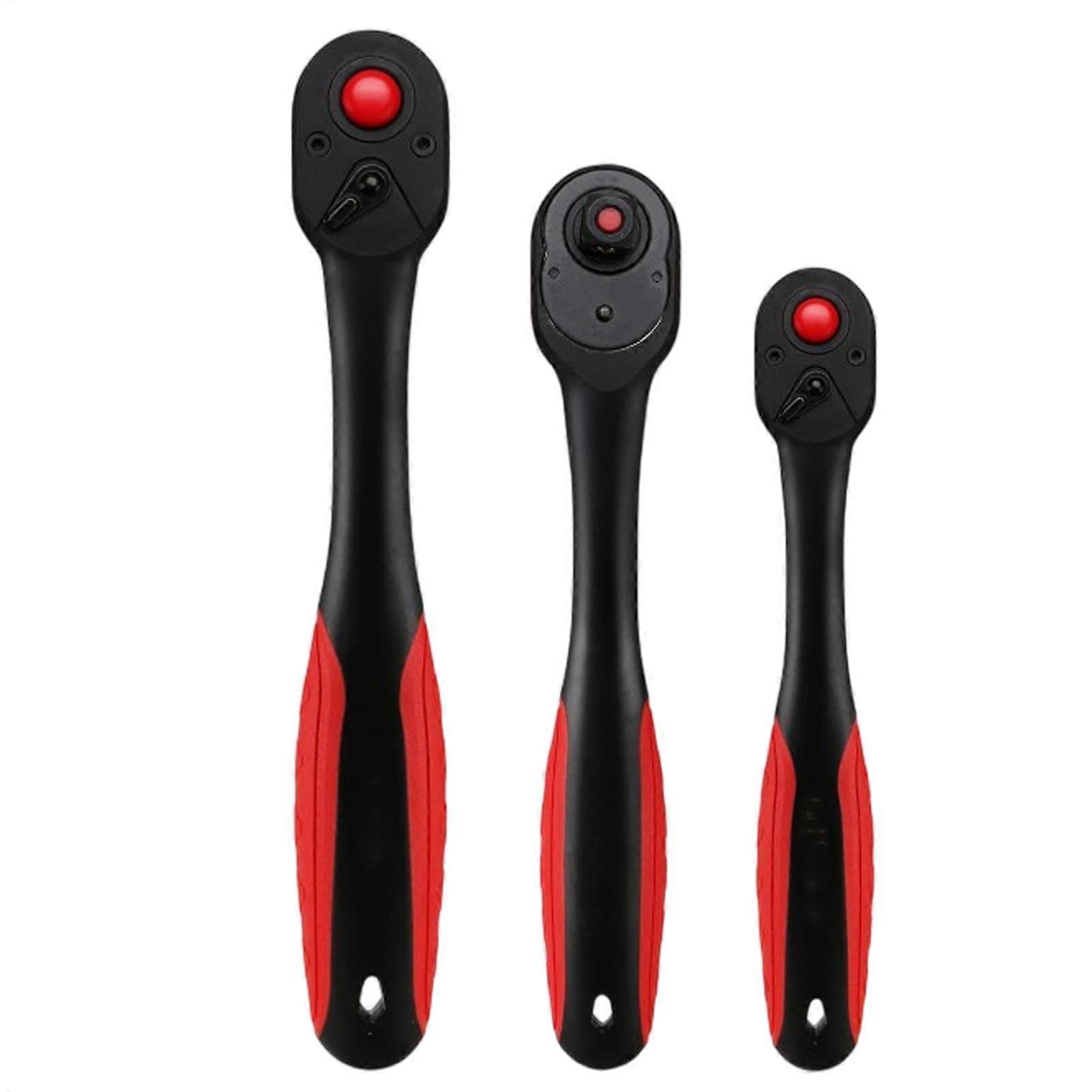 Ratchet Wrench Set – 1/4, 3/8, 1/2Inch Drive, 72Tooth Swivel Handle 3x Ratchet Mechanism