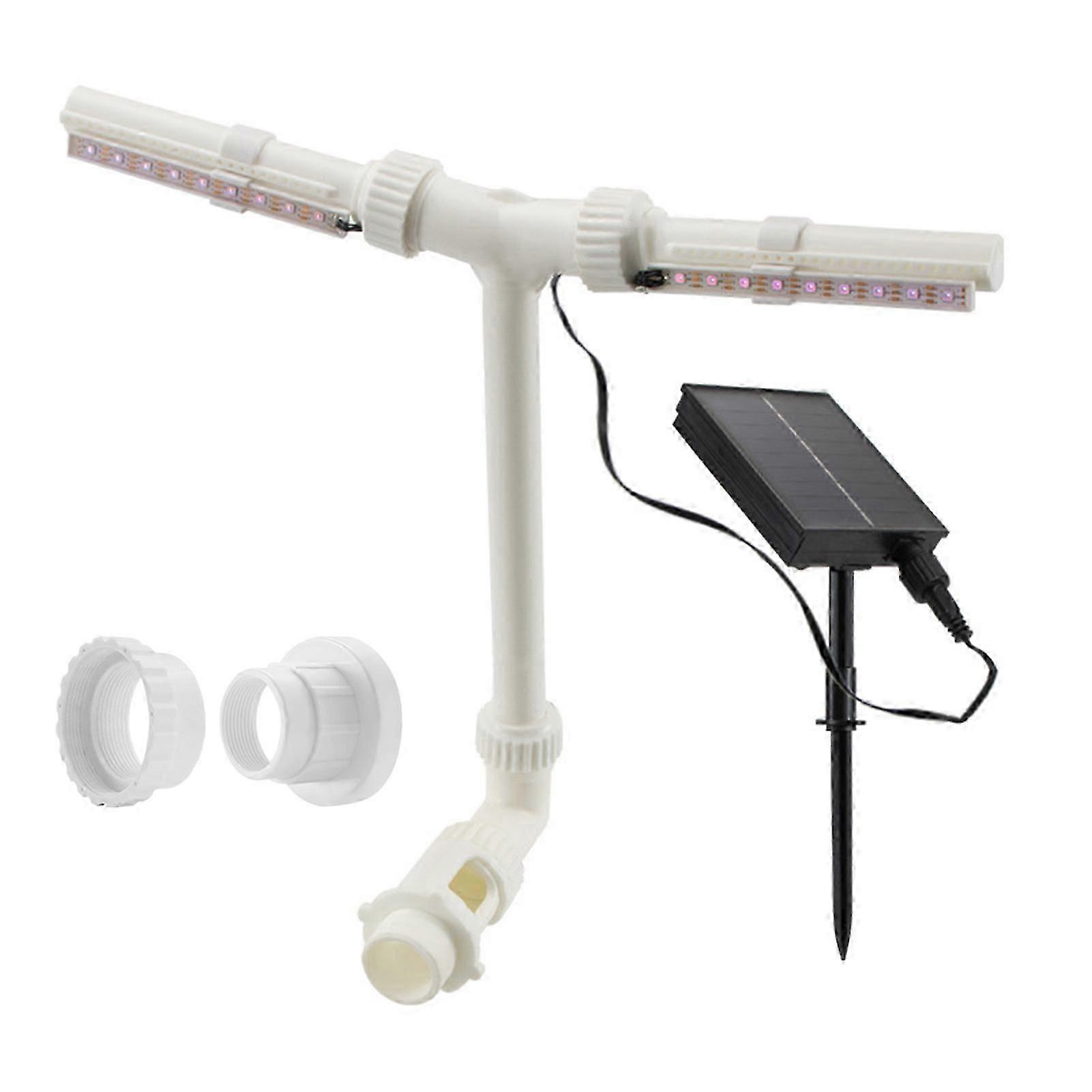 Solar Pool Fountain with 11 Color LED Lights Adjustable Pool Fountain for Swimming Pool Sprinkler Waterfall Lights Fun Pool Waterfall