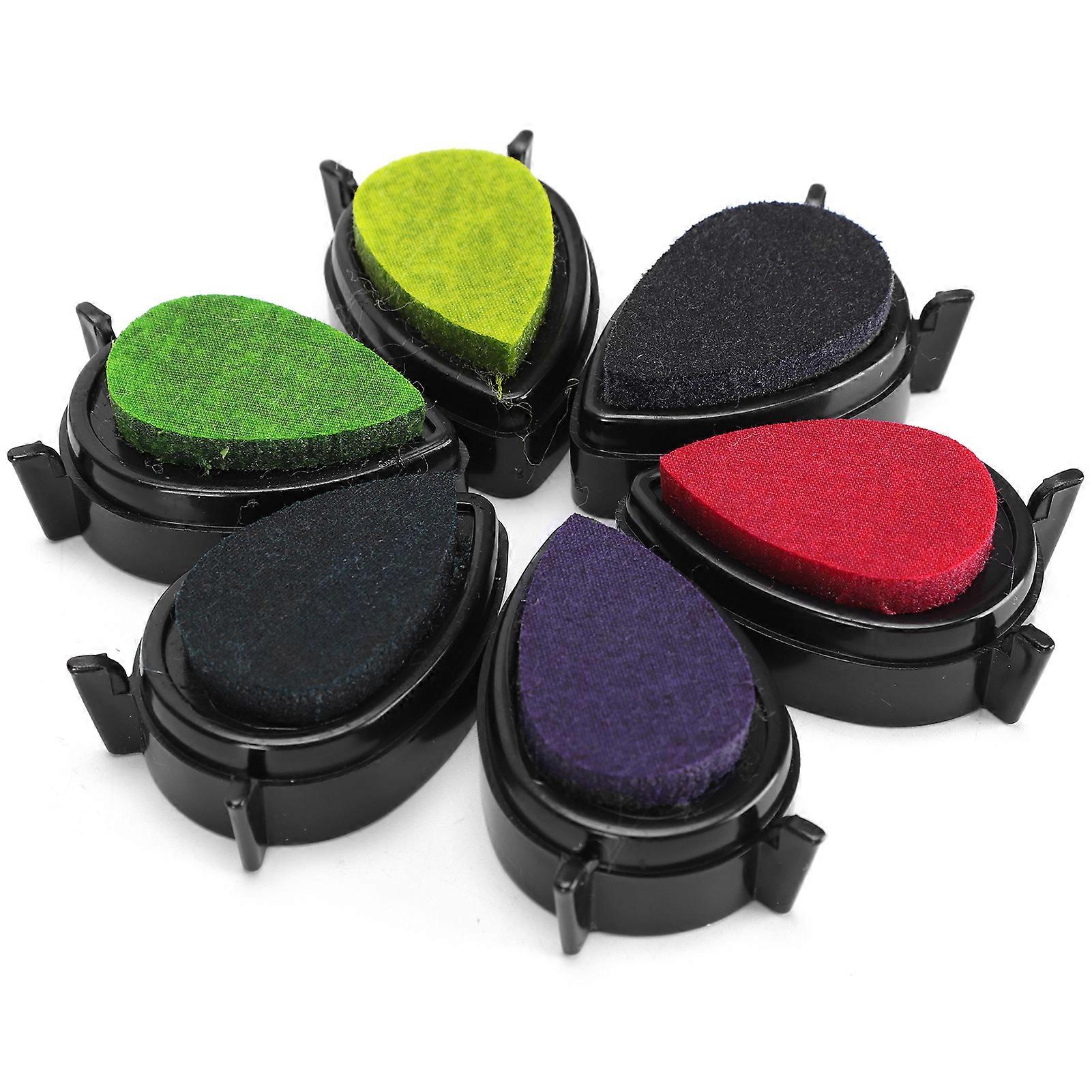 36Pcs Ink Pads Set Drop Shape DIY Portable Colorful Art Painting Stamp Accessories