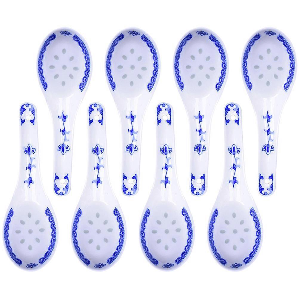 8pcs Multi Function Soup Spoons for Ramen, Porridge & Appetizers – Elegant Design for Home Use