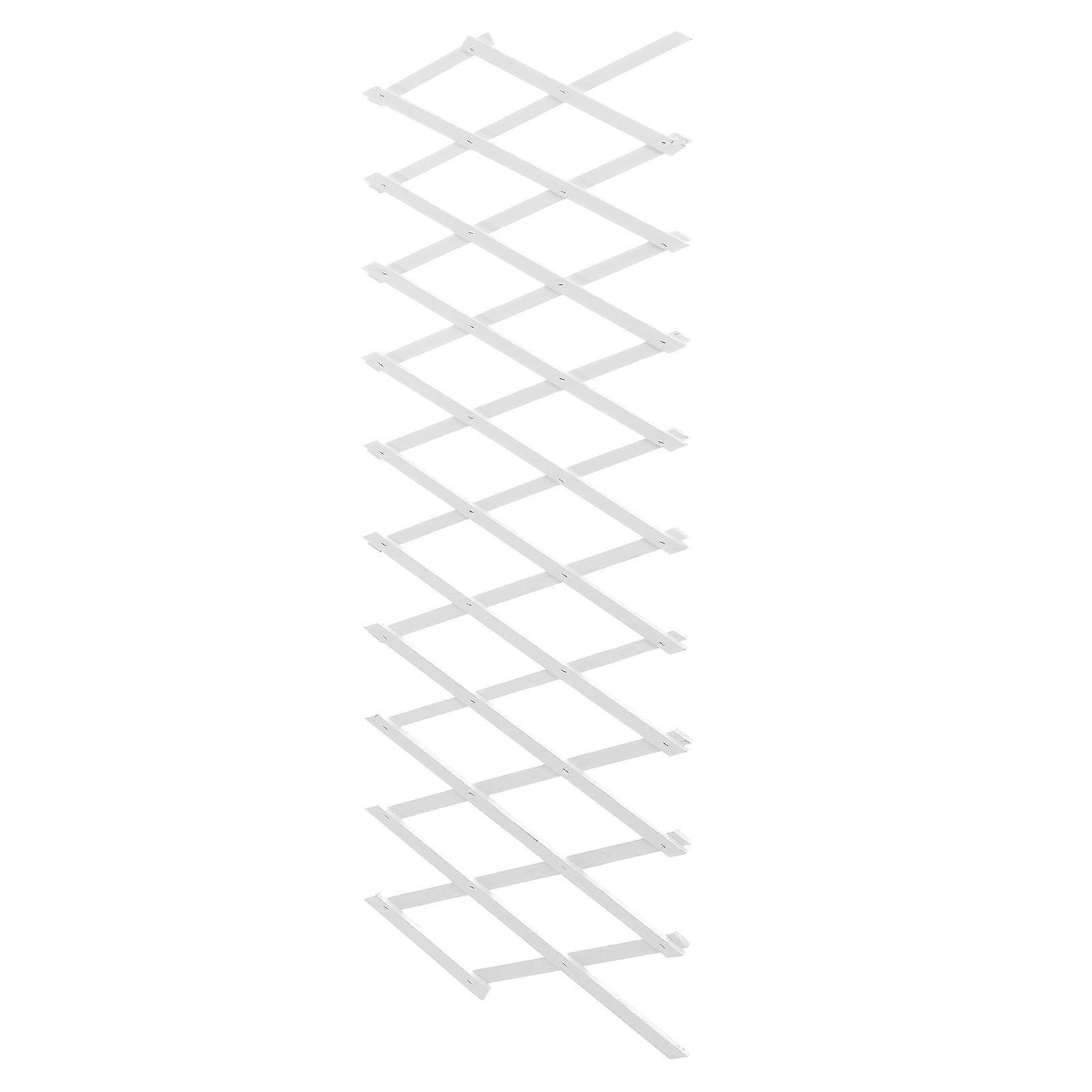 White Expandable Garden Fence Decor Synthetic Material Durable and Practical for Yard 70 Inches