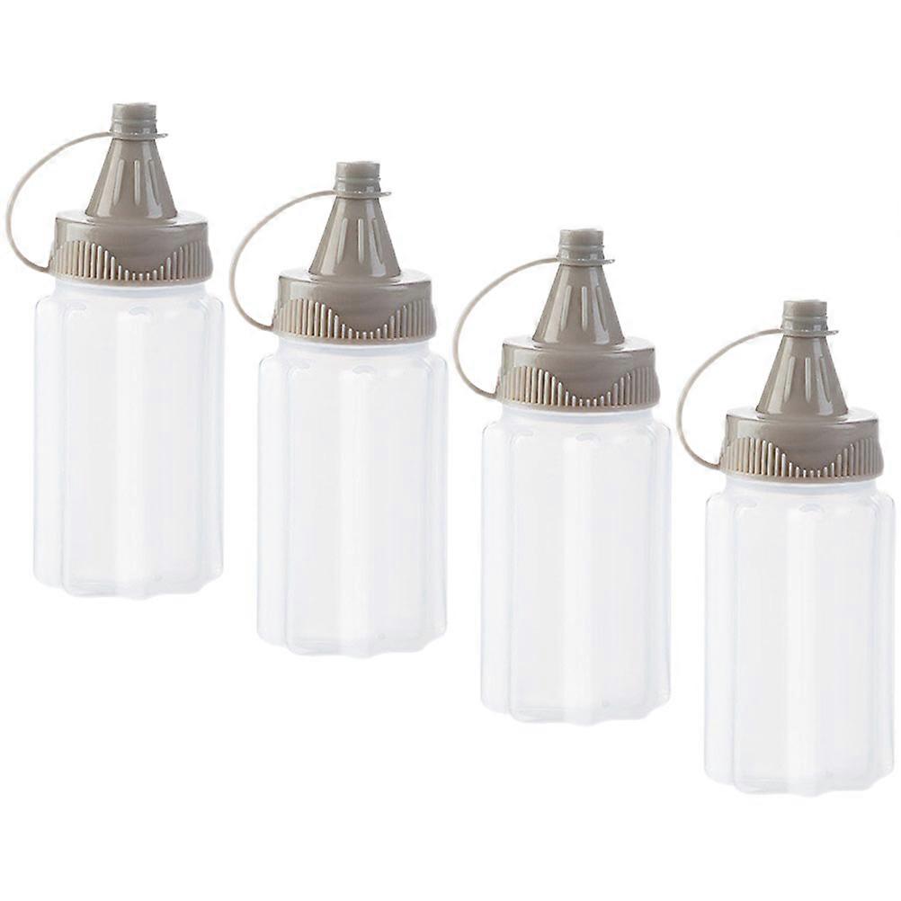 Squeeze Bottle For Sauces Mini Condiment Squeeze Bottles Kitchen Use Grey 8X3.2CM Leakproof 4Pcs