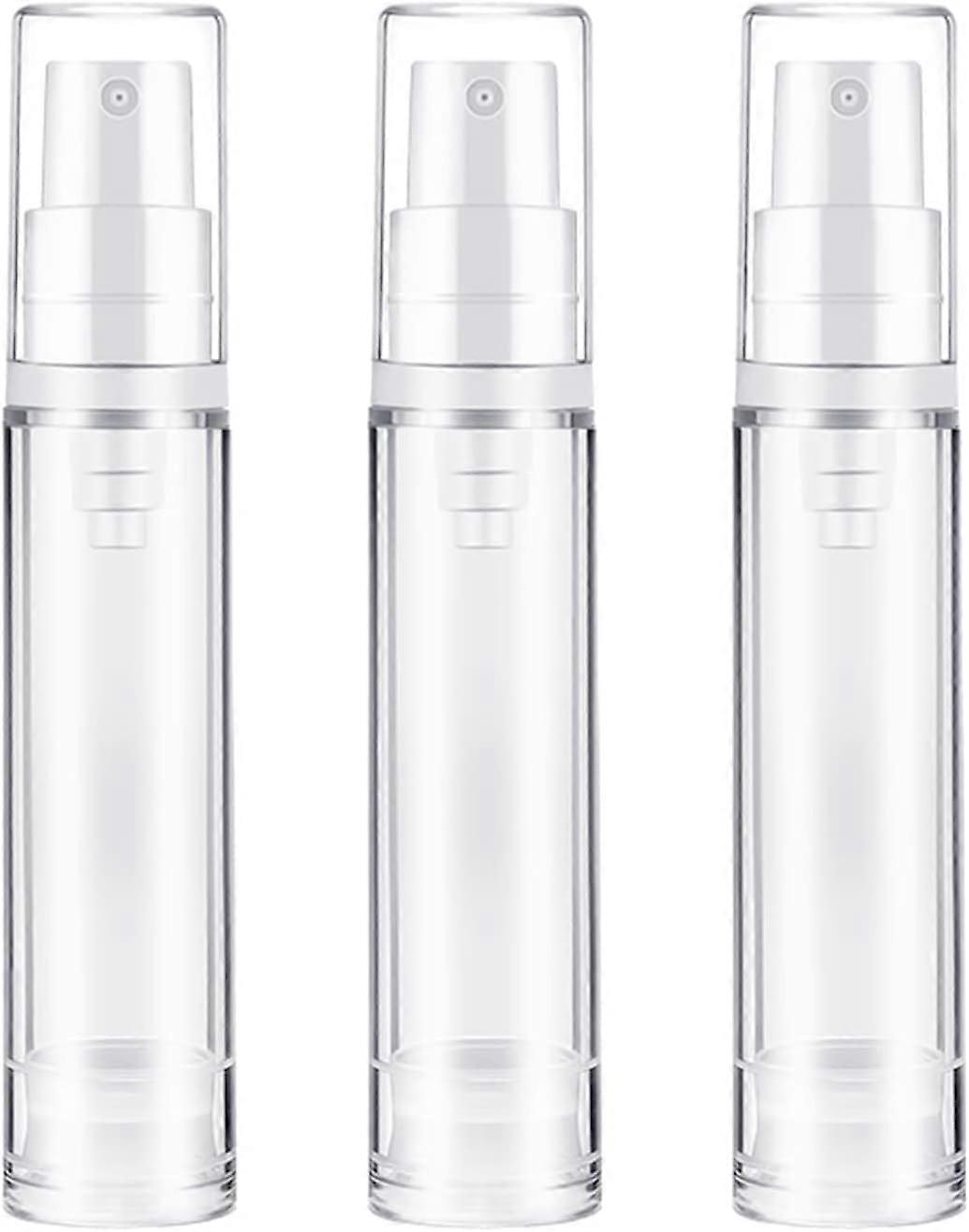3pcs Empty Airless Pump Bottle Refillable Clear Travel Lotion Pump