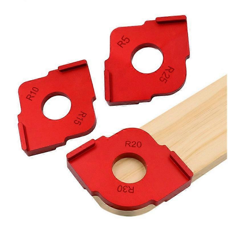 Set of 3 Aluminium Alloy Corner Radius Routing Templates for Woodworking Routing Radius Jig Router Templates