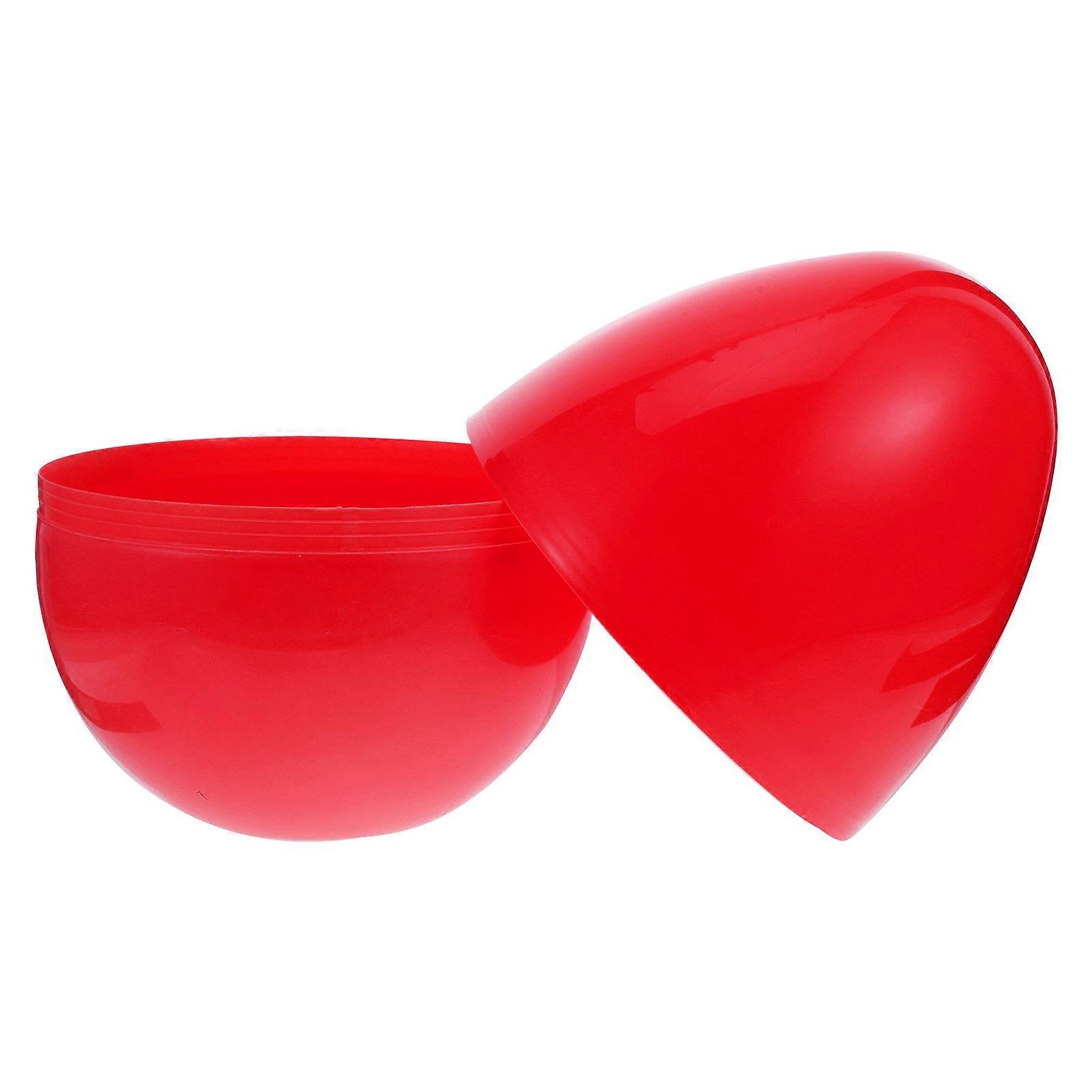 Easter Egg Ornament Workmanship Storage Egg Shaped Trinket Box Red 1Set