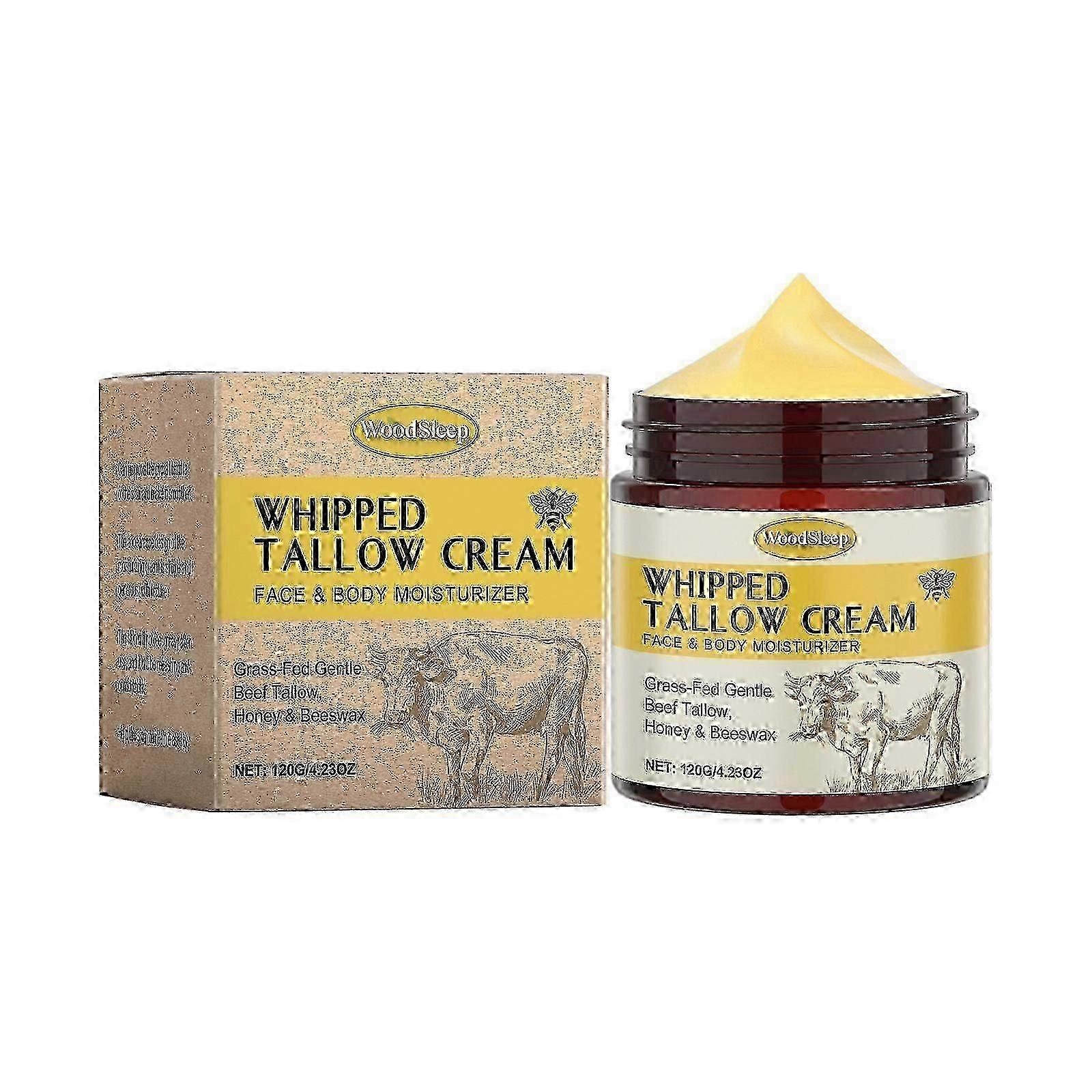 Suif de bœuf pour la peau, Suif de bœuf pour le visage, Hydratant visage de suif de bœuf bio, Baume de suif et de miel, Hydratant corps pur suif de bœuf, 100% naturel