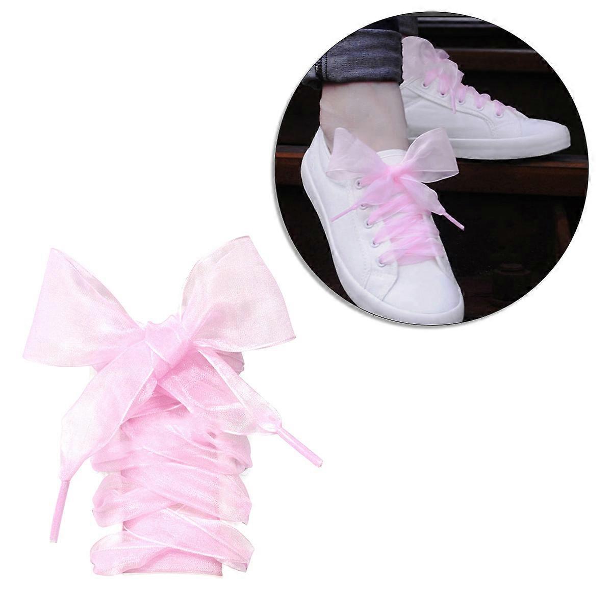 Brighten Up Your Shoes with Pink Cotton Ribbons for DIY and Gifts 1 Pair 4CM
