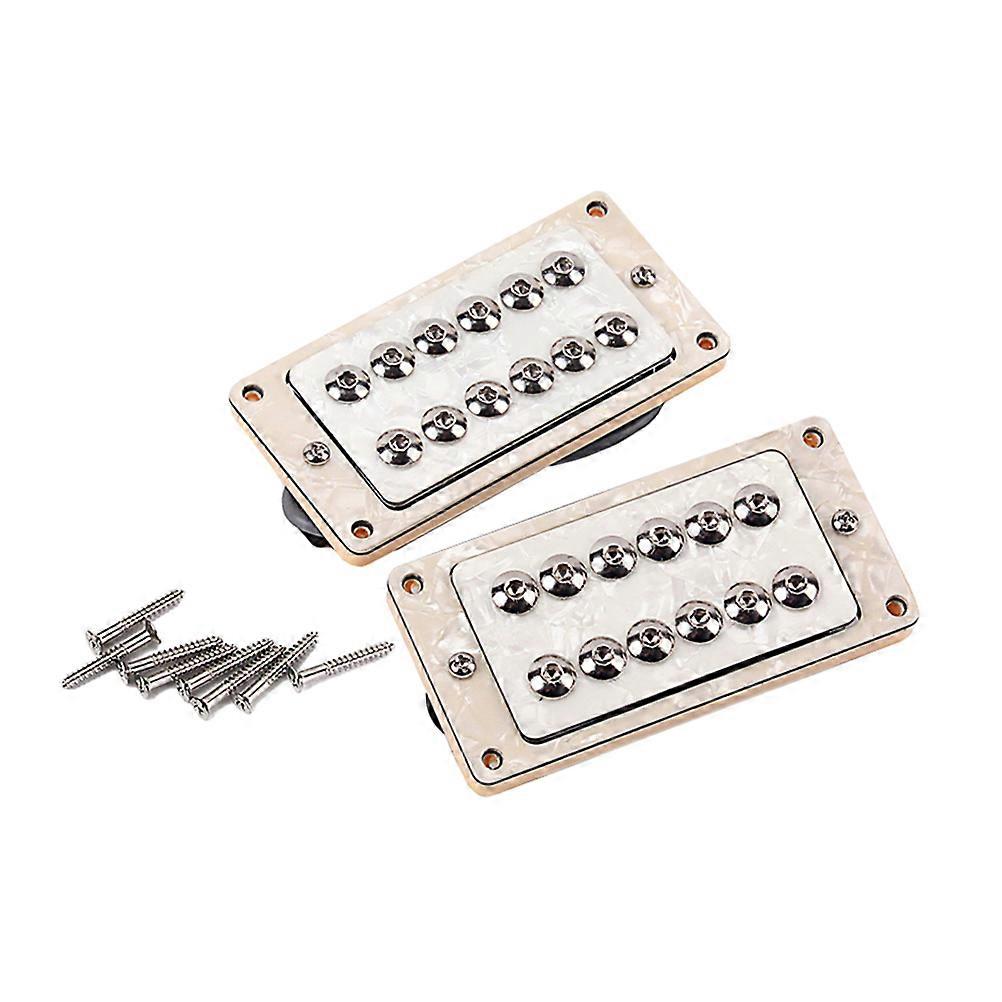 Humbucker Pickup for Guitar White Color Plastic and Metal Material Electric Guitar Performance 2Set