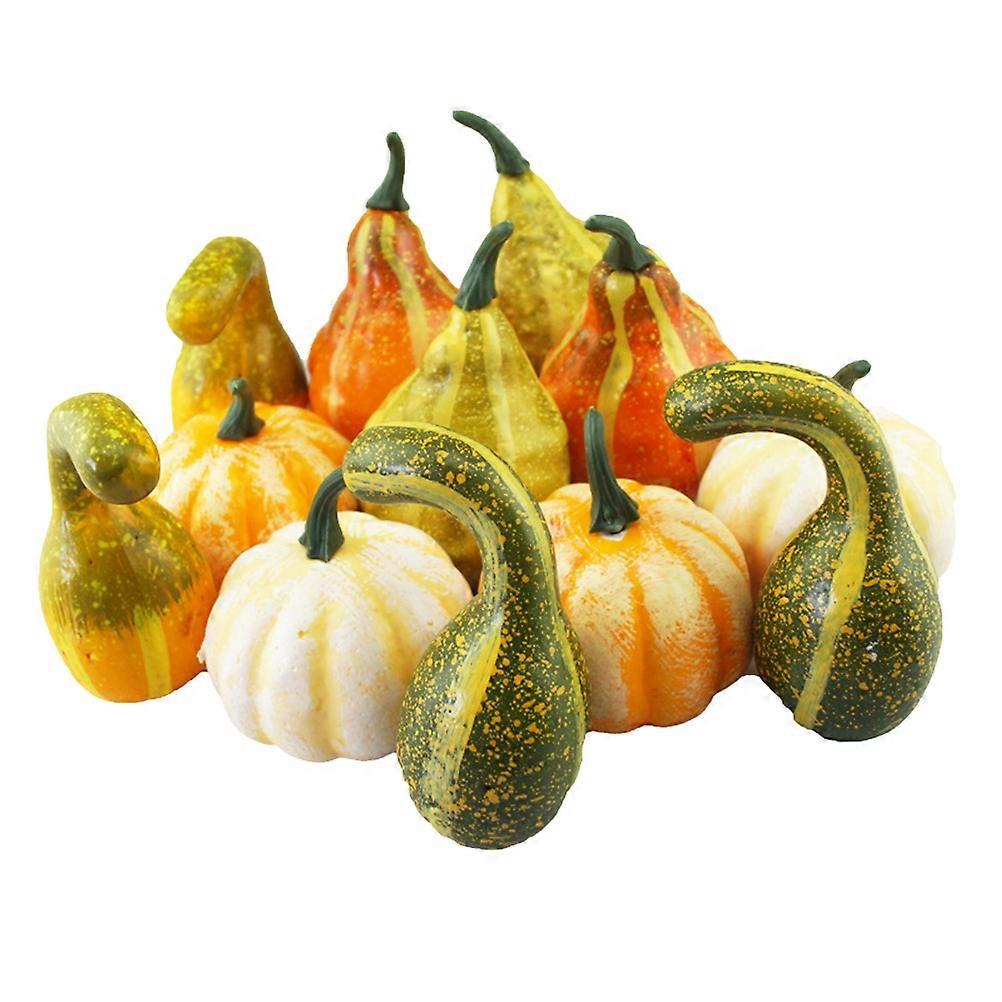 Halloween Pumpkin Props Decorative Artificial Pumpkin Funny Design Party Supplies 11.5x11.5x7cm 6Pcs