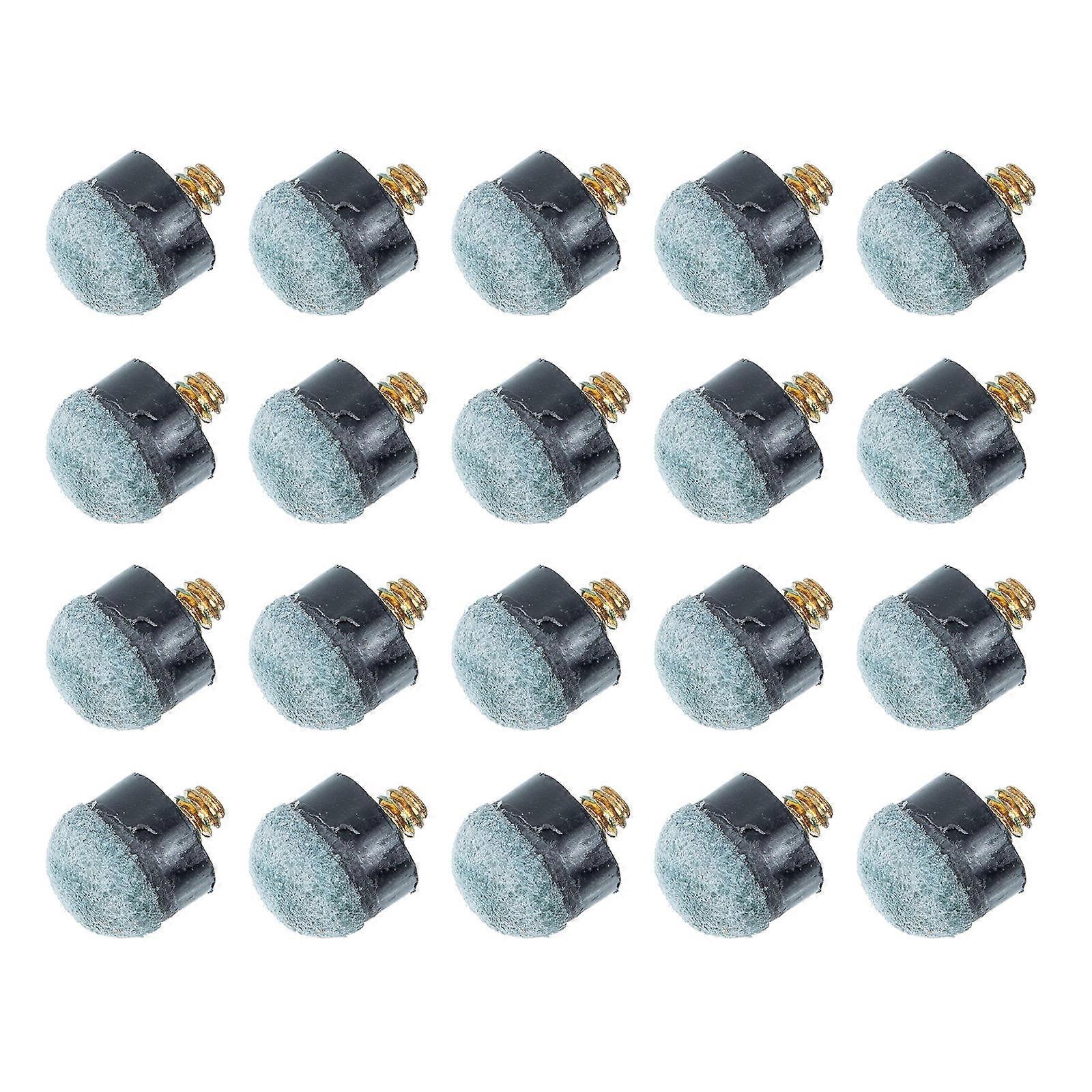 Pool Stick Tips Leather Billiard Cue Accessories Replacement 12mm Tip Assorted Color Round 20 Pcs
