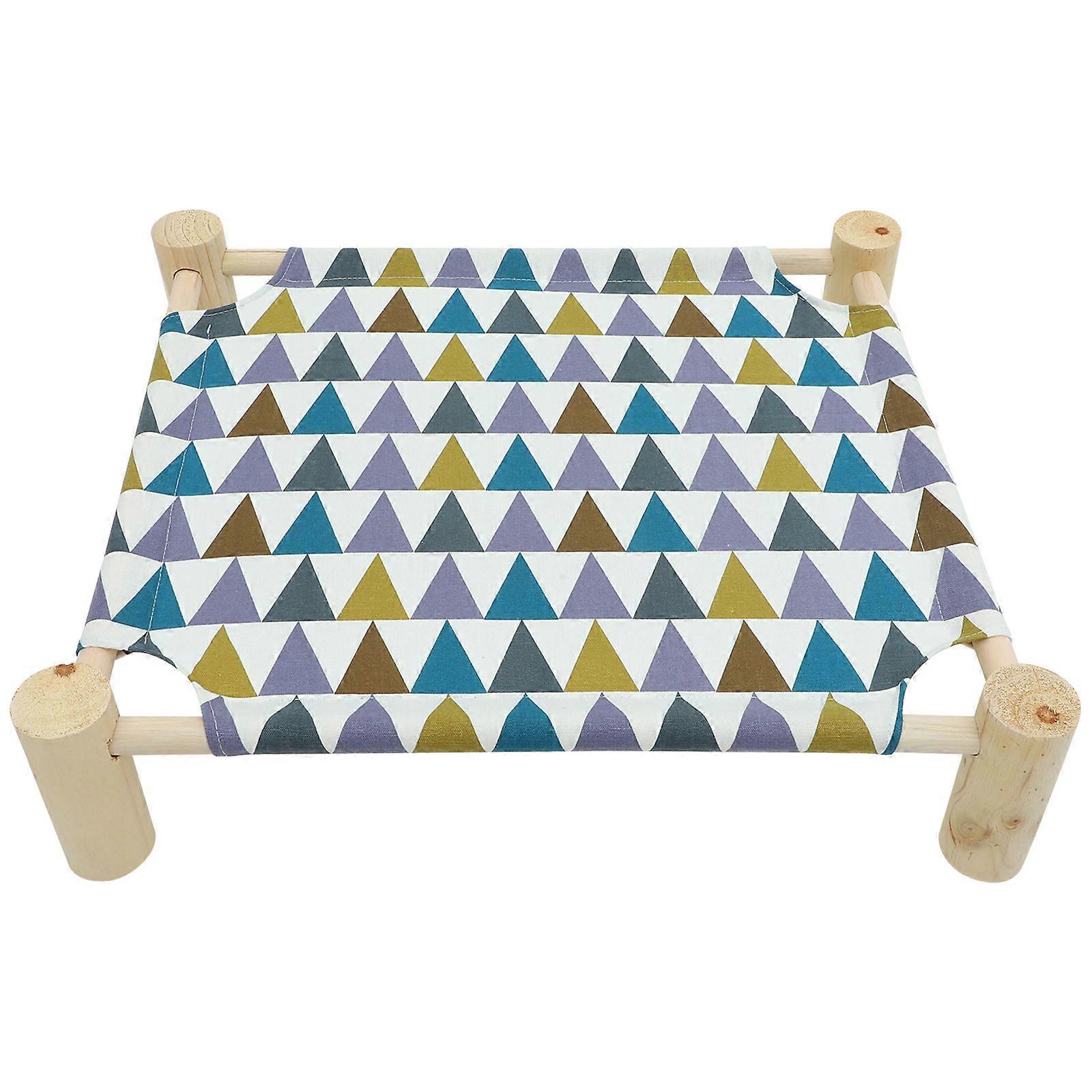 Pet Bed with Wood Legs for Indoor Use Cozy and Comfortable Detachable Design 19.7x15.8x8.3 Inches
