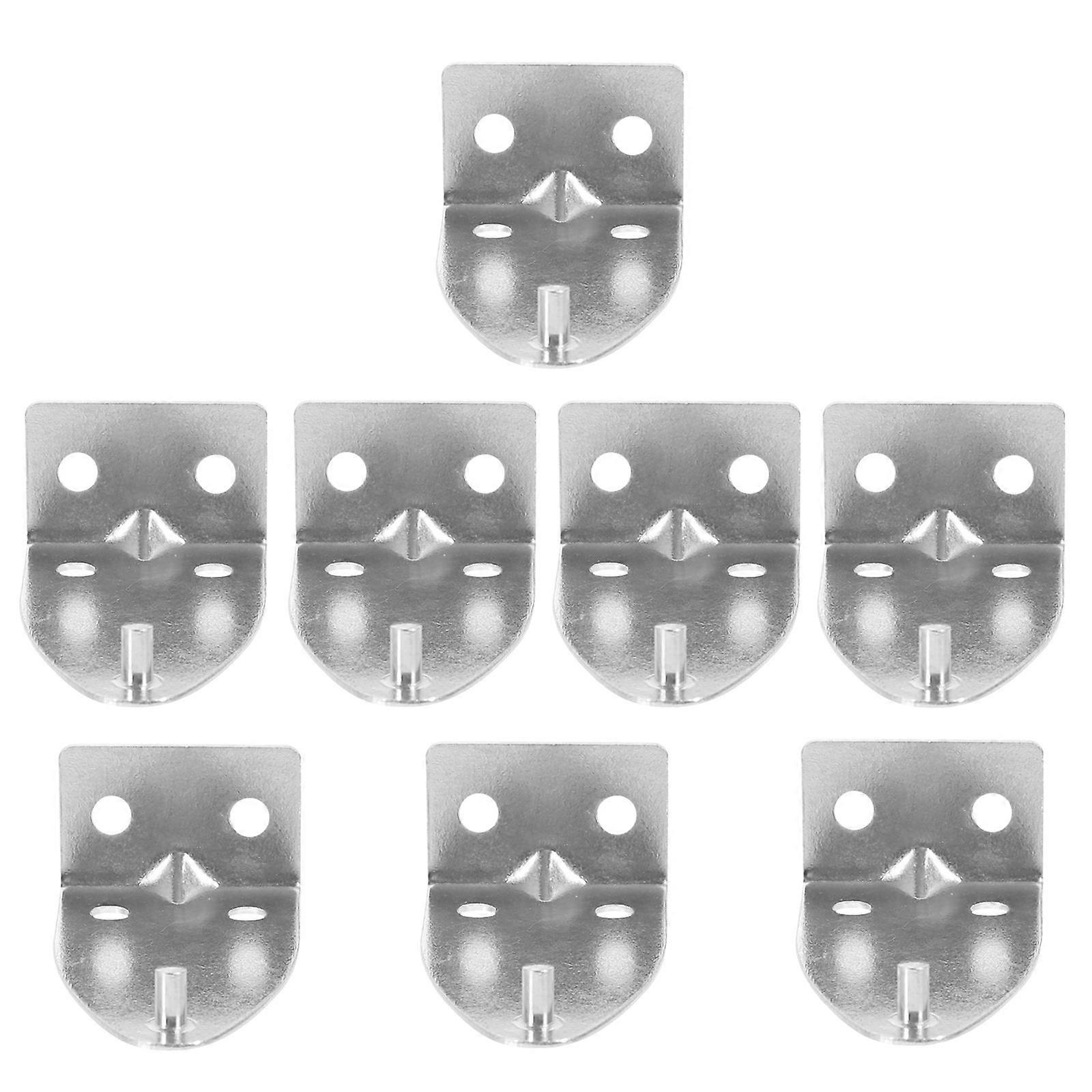 Blind Brackets for Curtain Silver Metal Hold Down Brackets with Screws for Easy Installation 8pcs