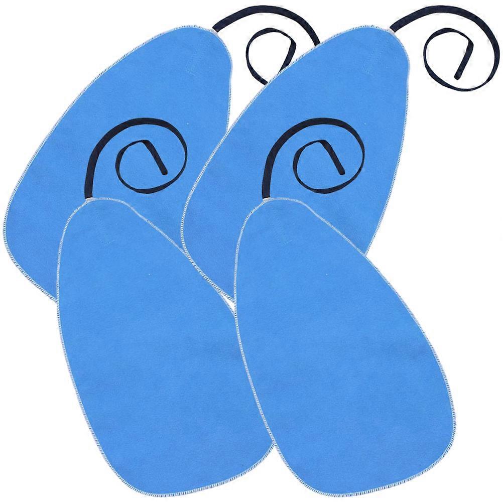 Flute Cleaning Cloth for Inside Tube Musical Instruments Blue 31.5x15cm Artificial Suede Moisture Wiping