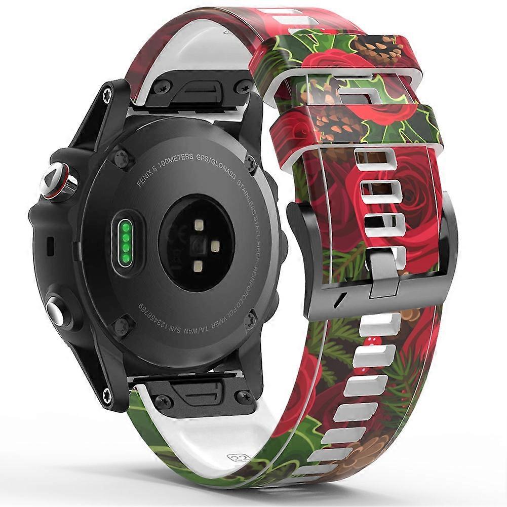 For Garmin Forerunner 965 955 945 935 Quick Release Watch Band Silicone Printed Pattern Replacement 