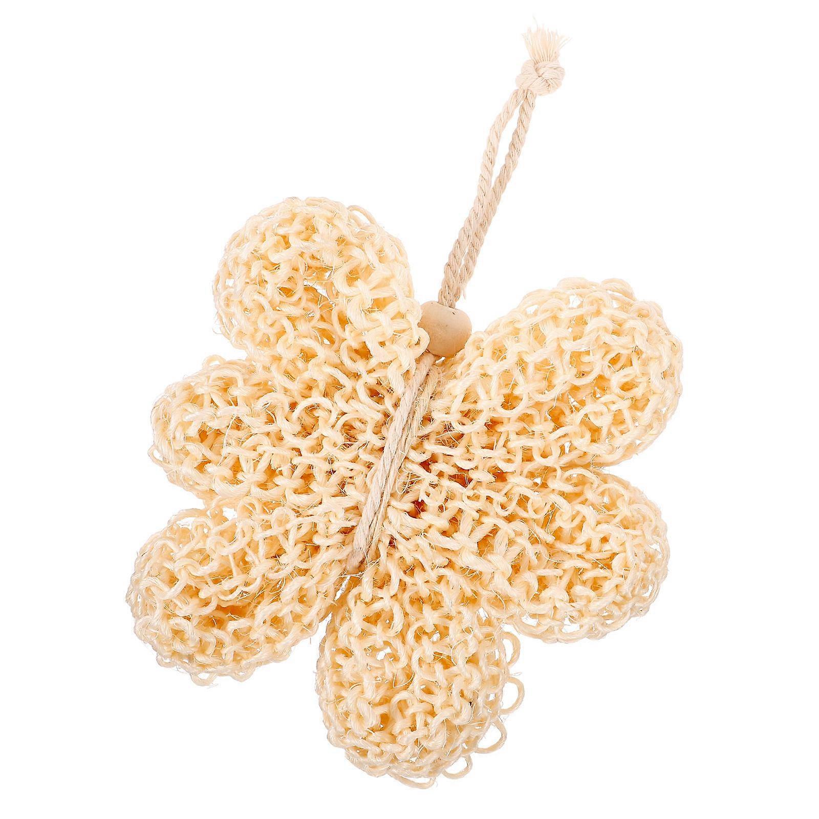 Natural Sisal Bath Scrubber for Home Use Khaki Color Safe and Effective Exfoliating Body Tool 7.8 inches