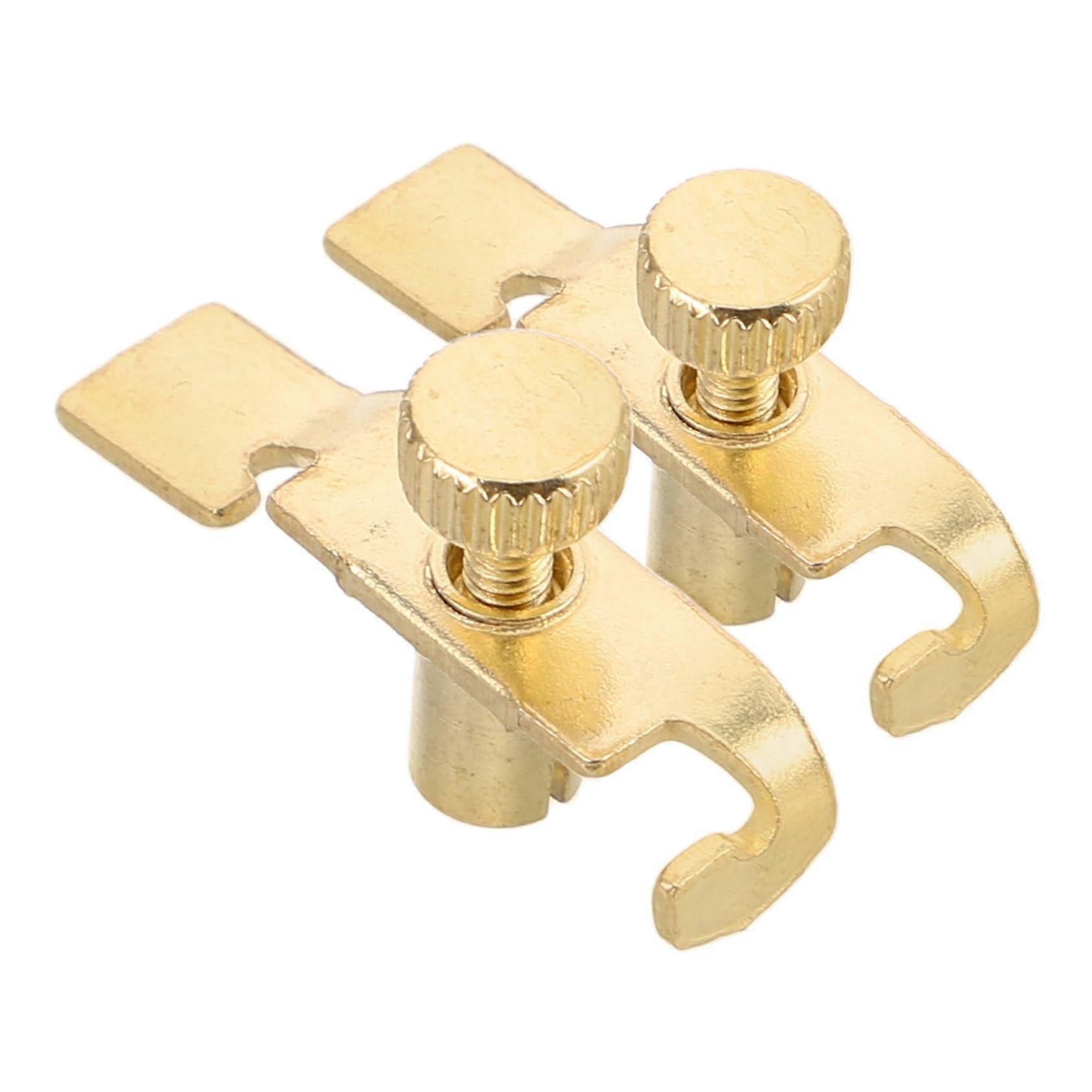 2 Pieces Golden Erhu Fine Tuners Robust Tuning Hardware for Musical Instruments Compact and Portable for Professionals and Amateurs