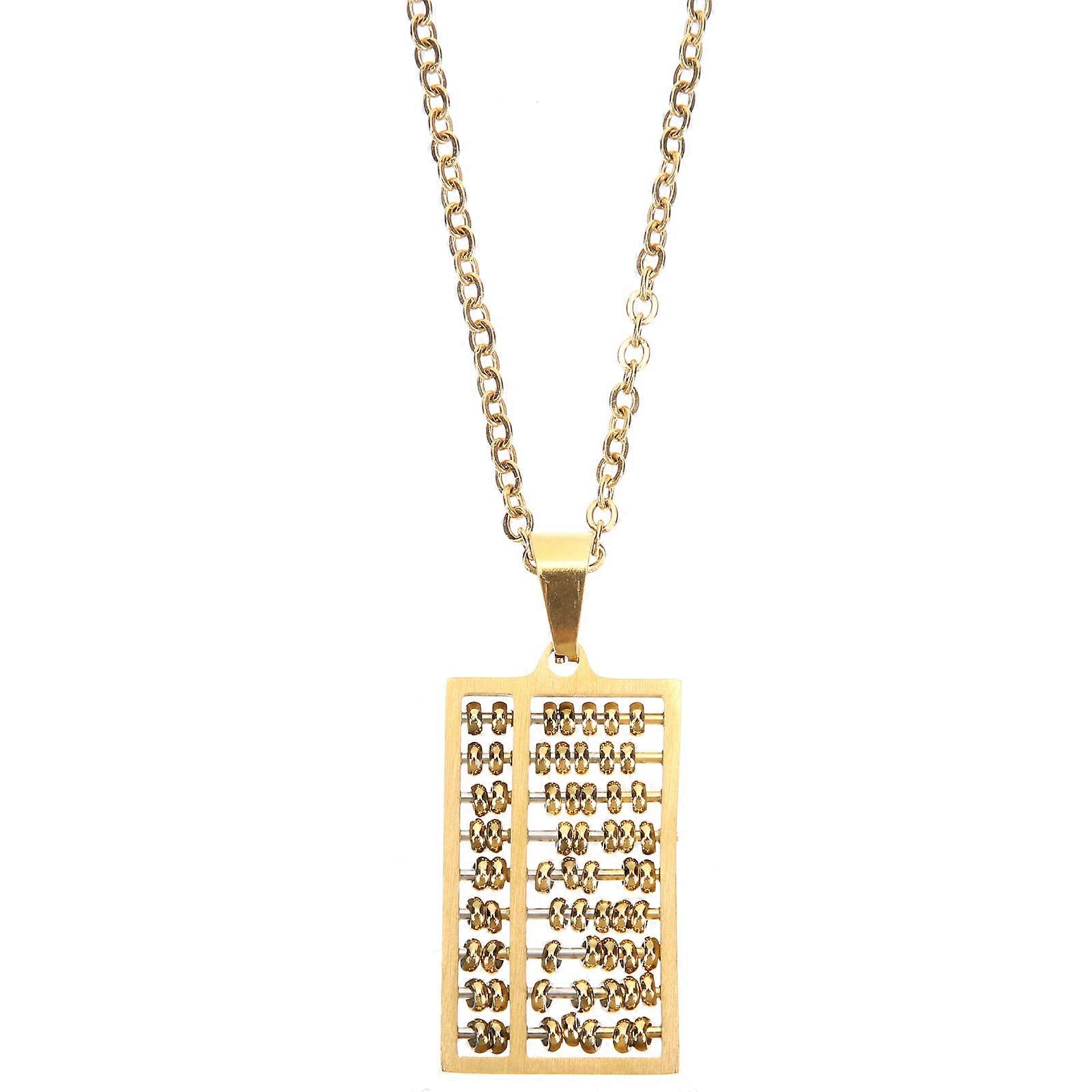 Stylish Durable Abacus Necklace Pendant for Men – Unique Hip Hop Jewelry Design for Birthdays and Special Occasions