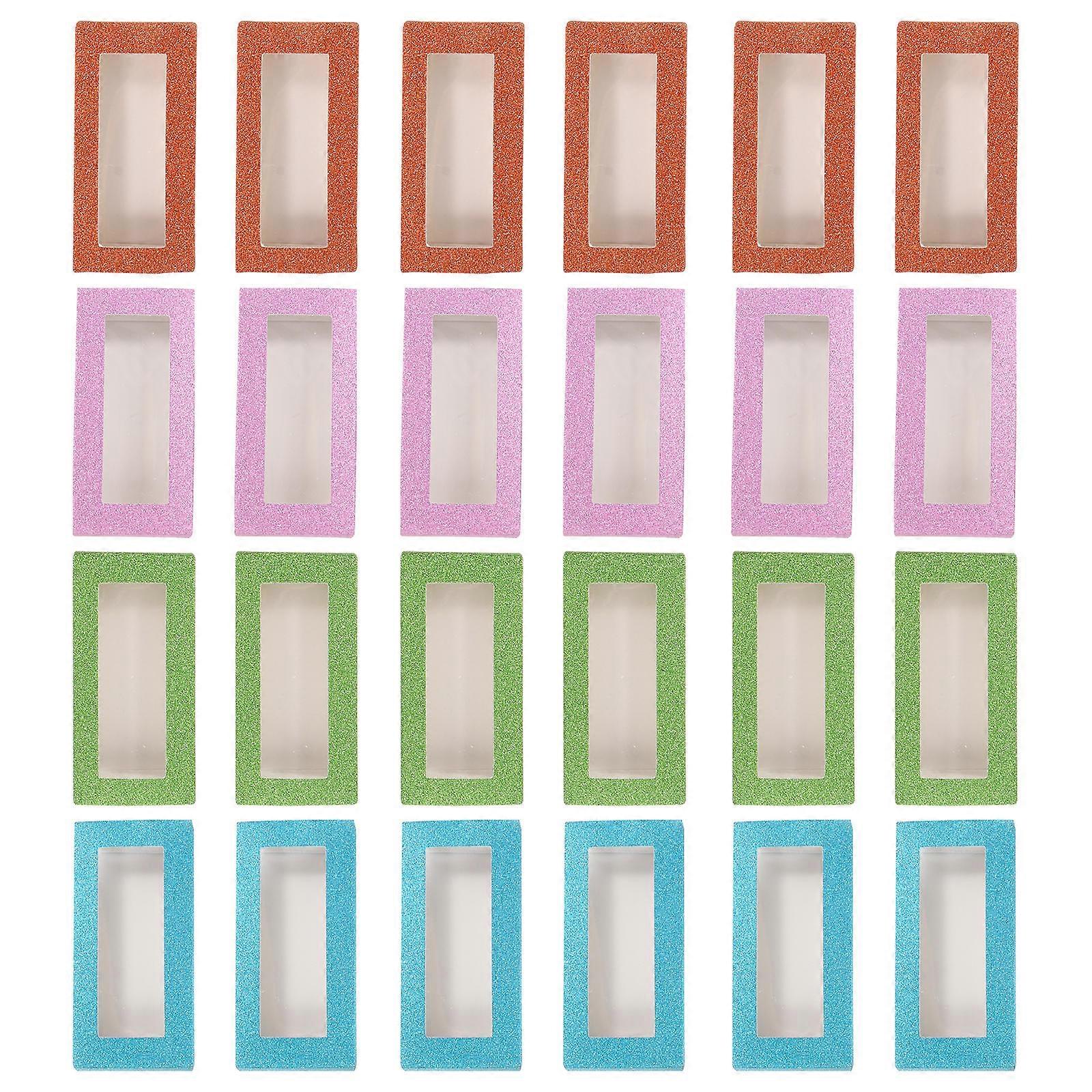 Lash Storage Case 24Pack Practical Eyelash Box For Beauty Shop Use 11x5.4cm Secure Hold And Easy Distinguish