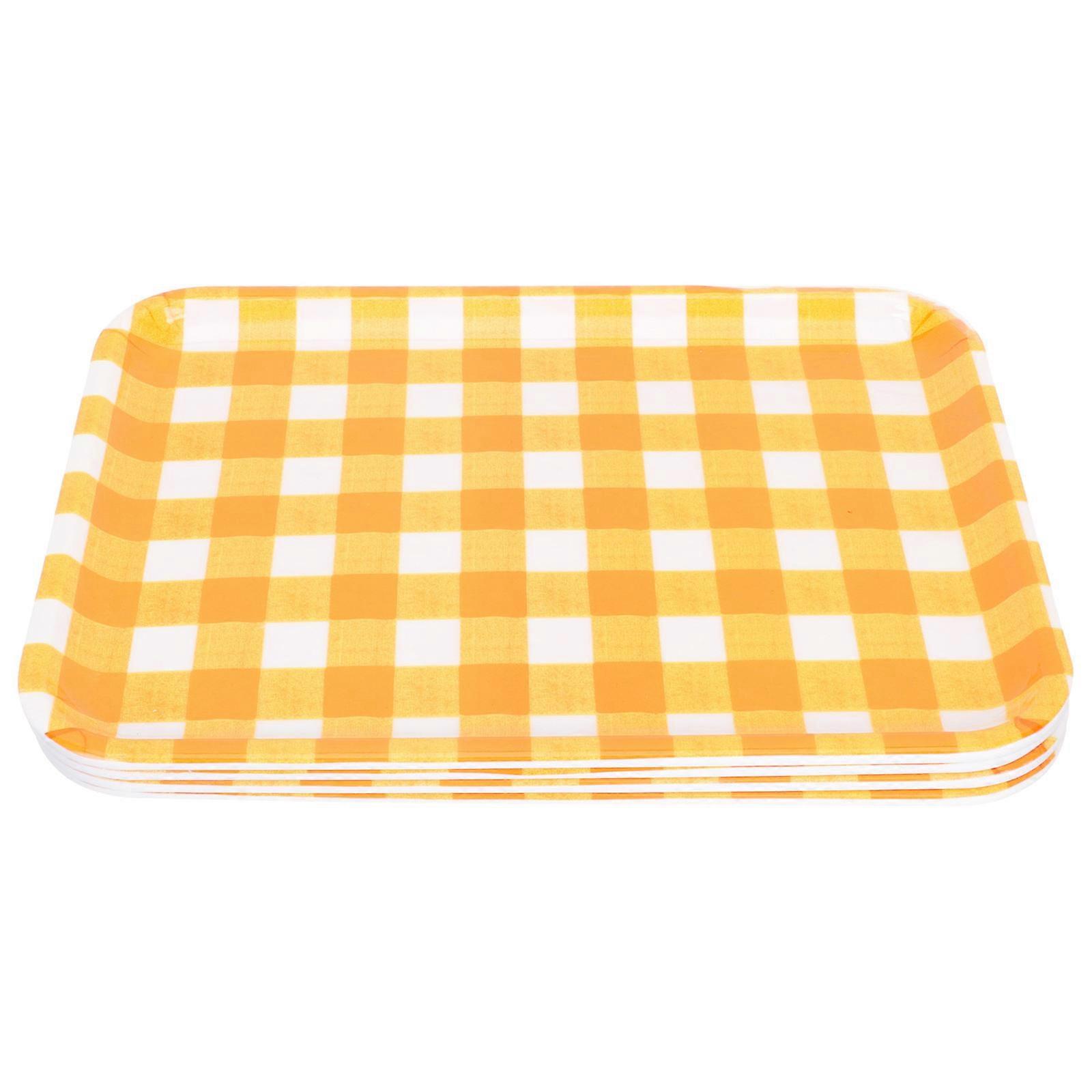 Orange Display Tray for Decoration with Beautiful Appearance and Smooth Surface 4 Pieces