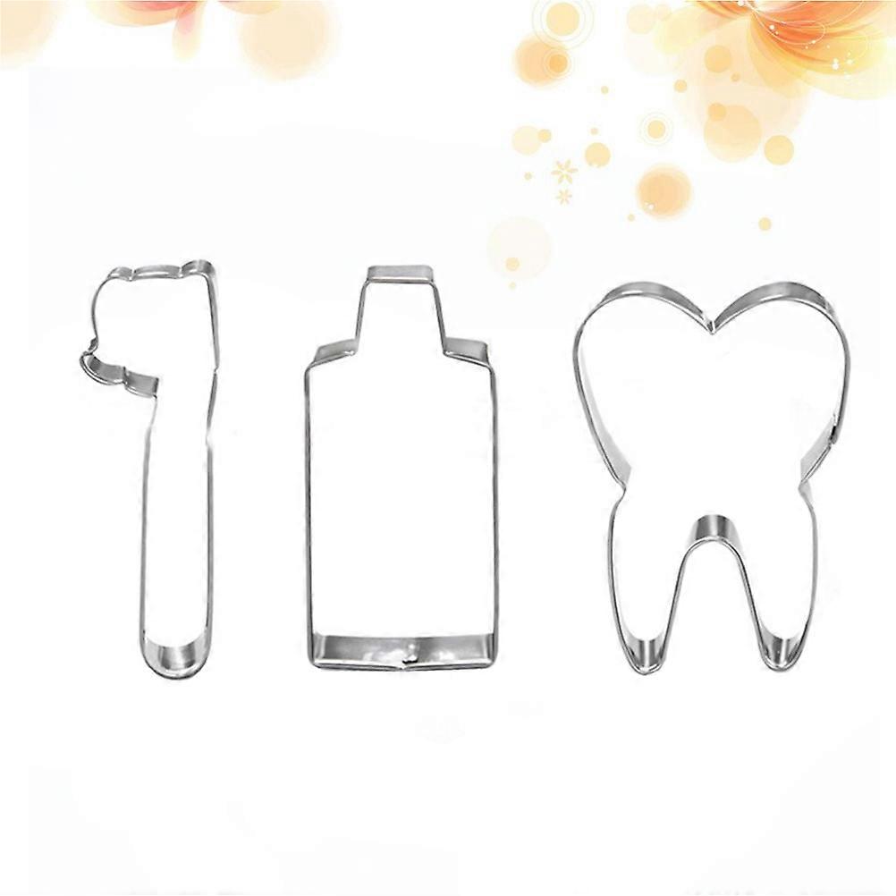 Creative Tooth Shape Molds For Baking Toothbrush Design Suitable For Kids Crafts 3Pcs