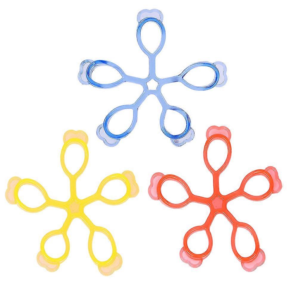 مقوي إصبع محمول مع مقابض سيليكون لممارسة الموسيقى 3 قطع ألوان متنوعة