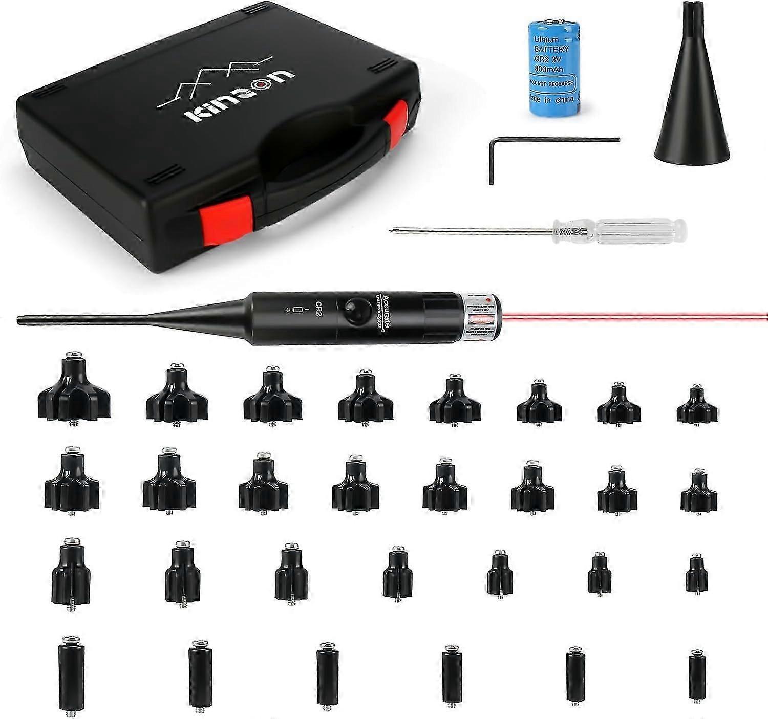 Aiming Adjustment Kit With A Caliber Of 0.17 To 0.78 (12ga) Hole Sight, Red Hole Sight, 30 Adapters