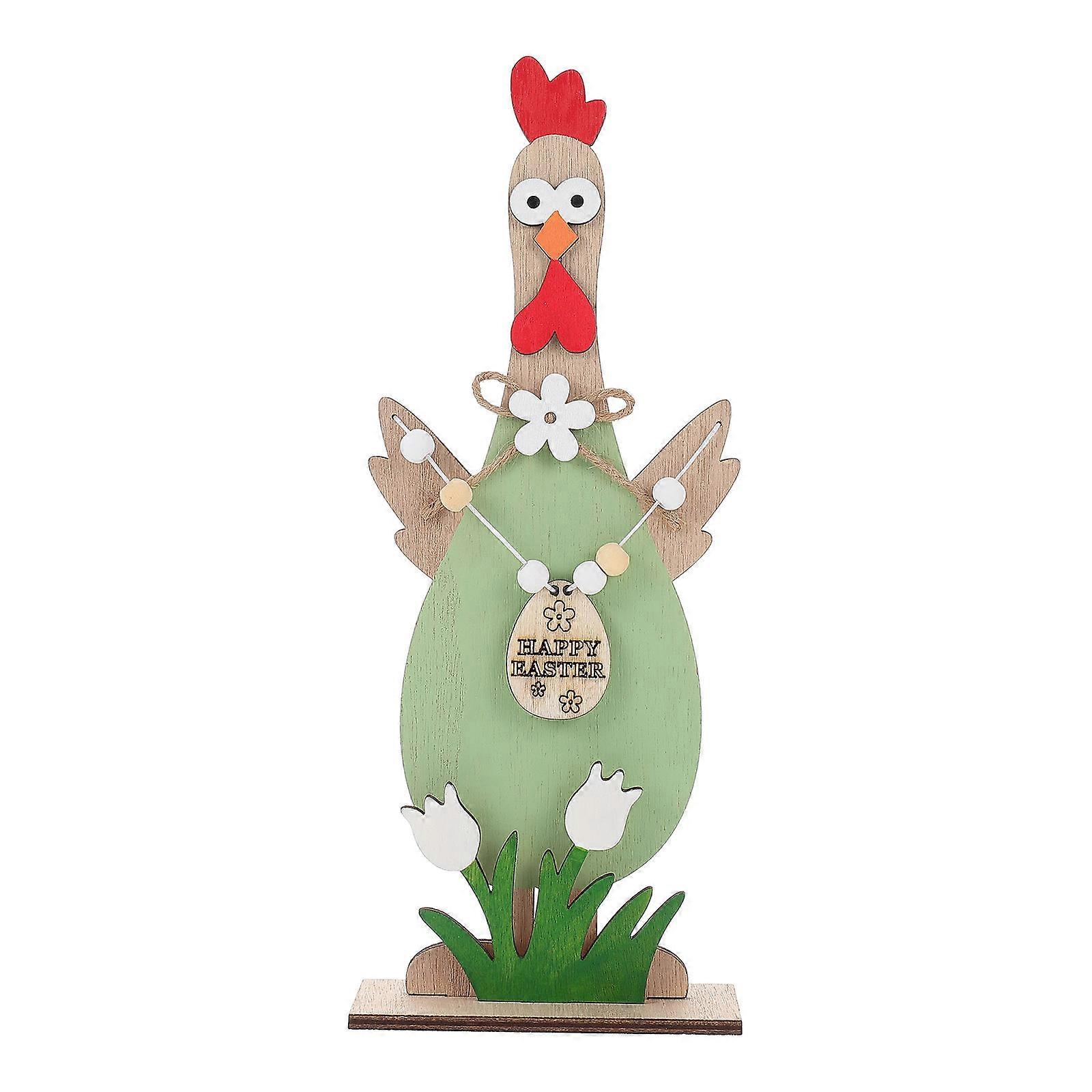 オンドリ置物ホームデコレーションイースターガーデンデコレーションデスクトップチキンオードメント1セット
